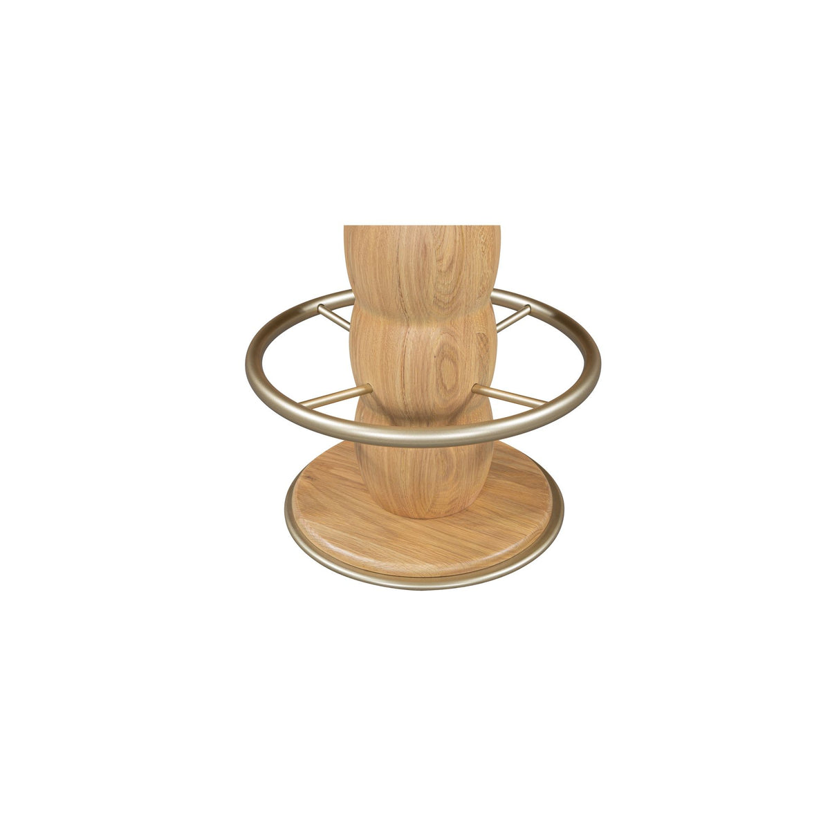 Nio - Swivel Counter Stool - White Mist / Light Brown