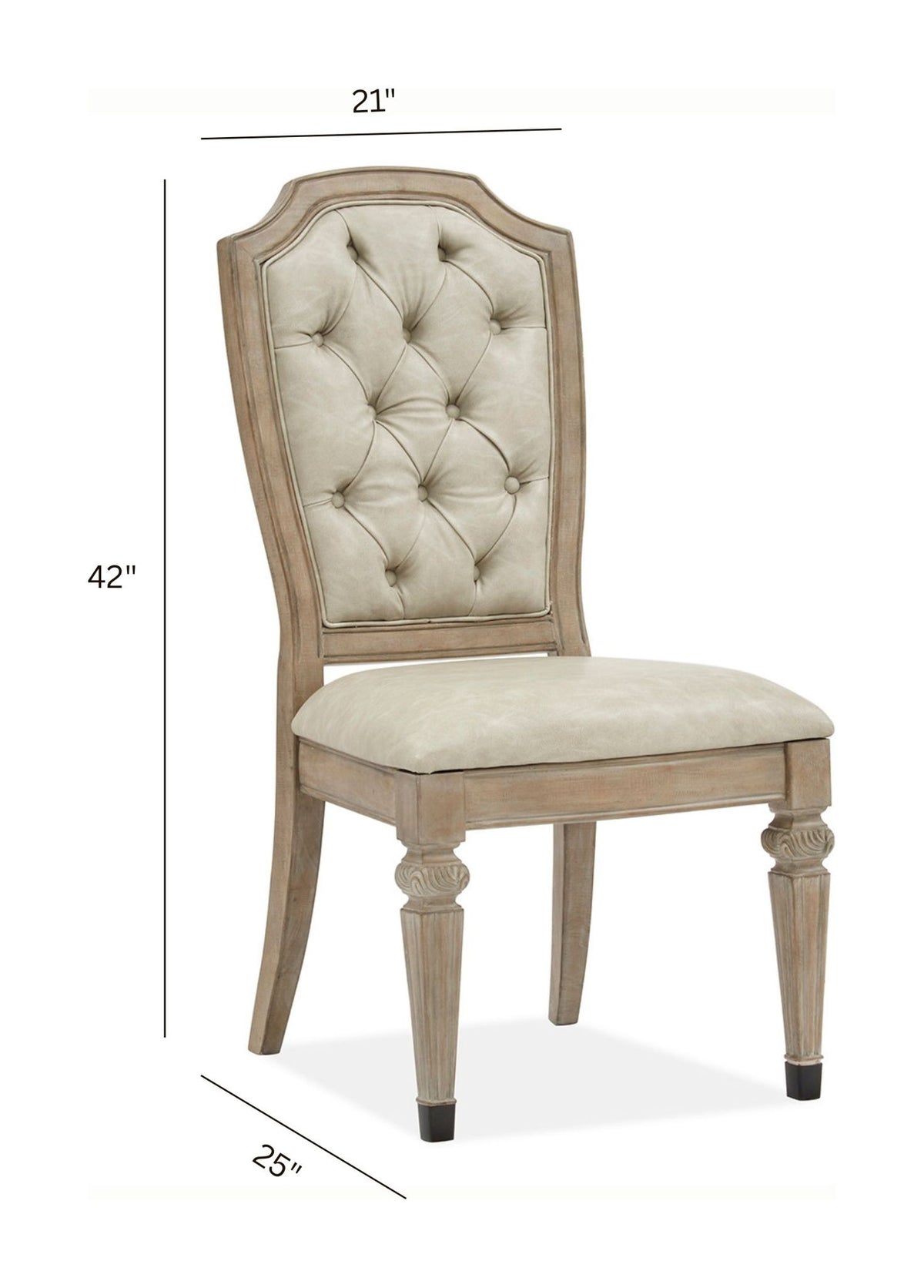 Marisol - Dining Side Chair With Upholstered Seat and Back (Set of 2) - Fawn