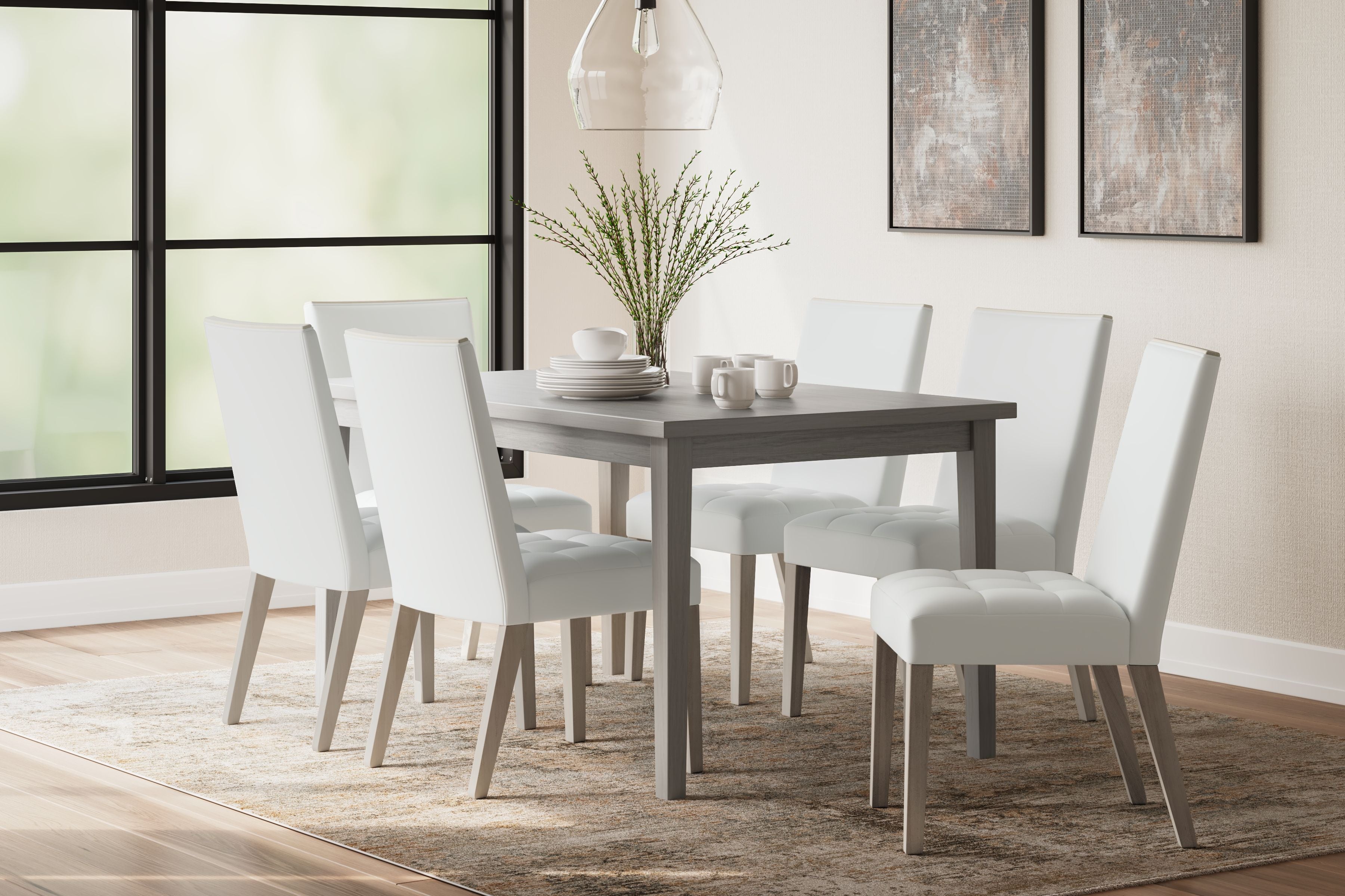 Parellen - Gray - Rectangular Dining Room Table