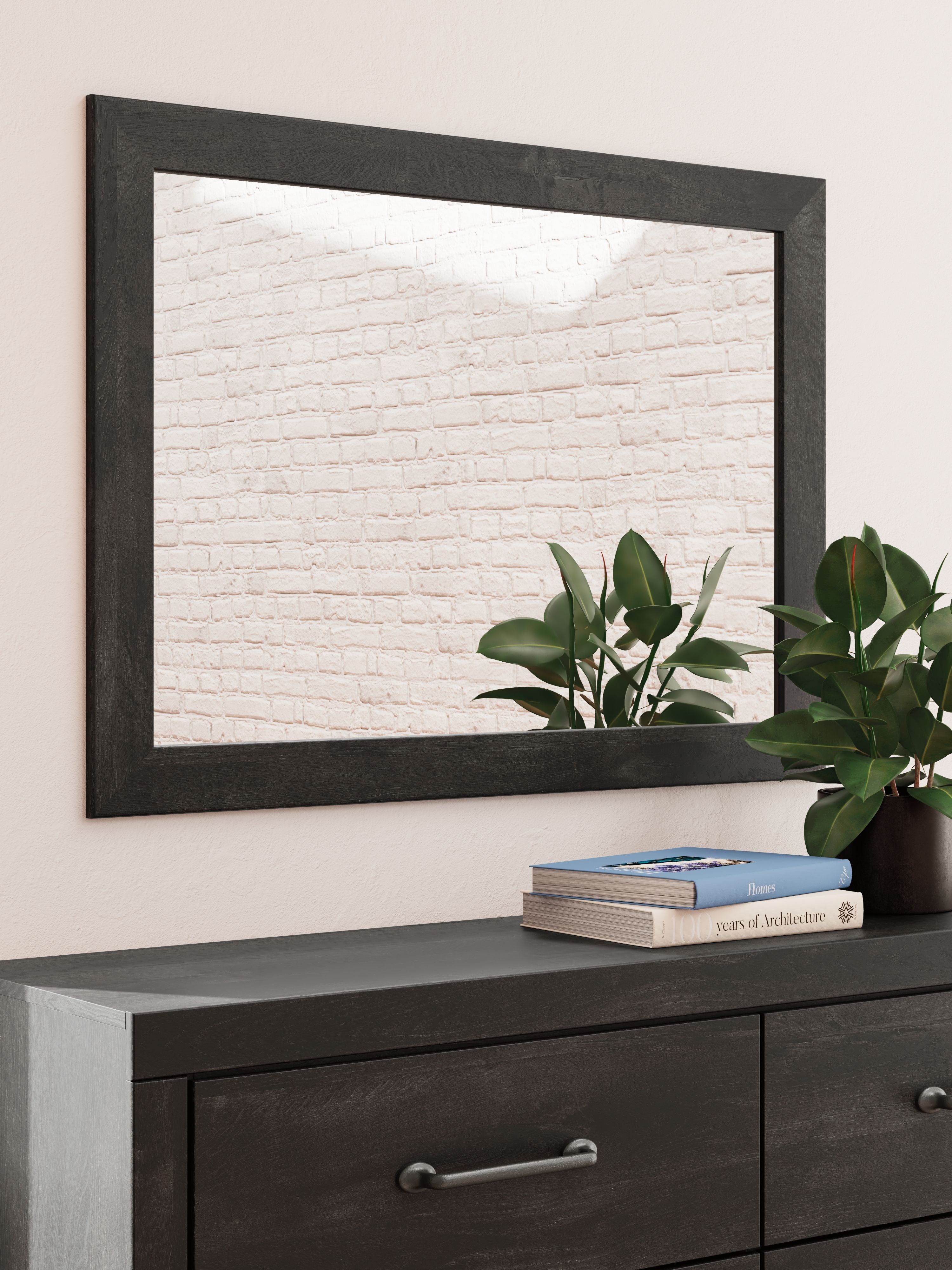 Hollivern - Dark Gray - Dresser And Mirror