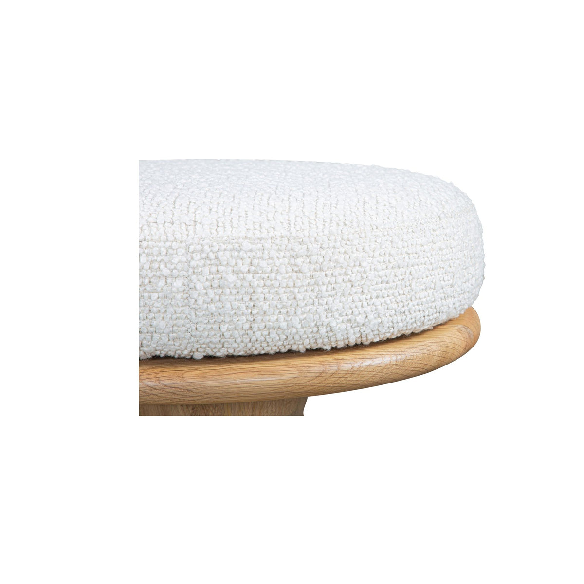 Nio - Swivel Counter Stool - White Mist / Light Brown