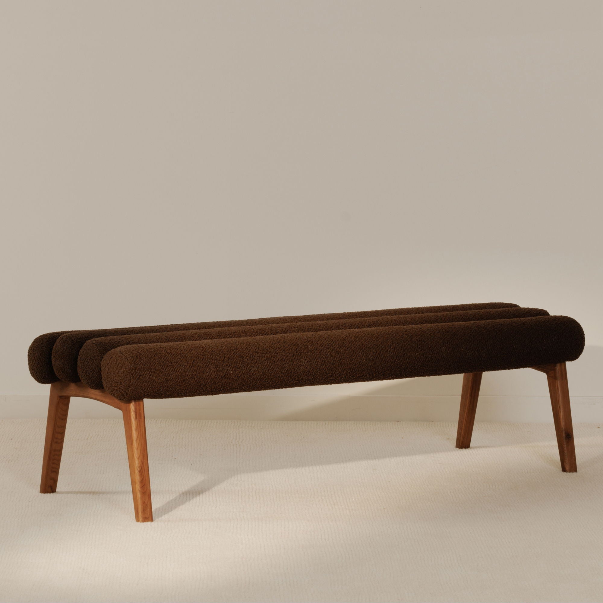 Arlo - Performance Fabric Bench - Dark Brown