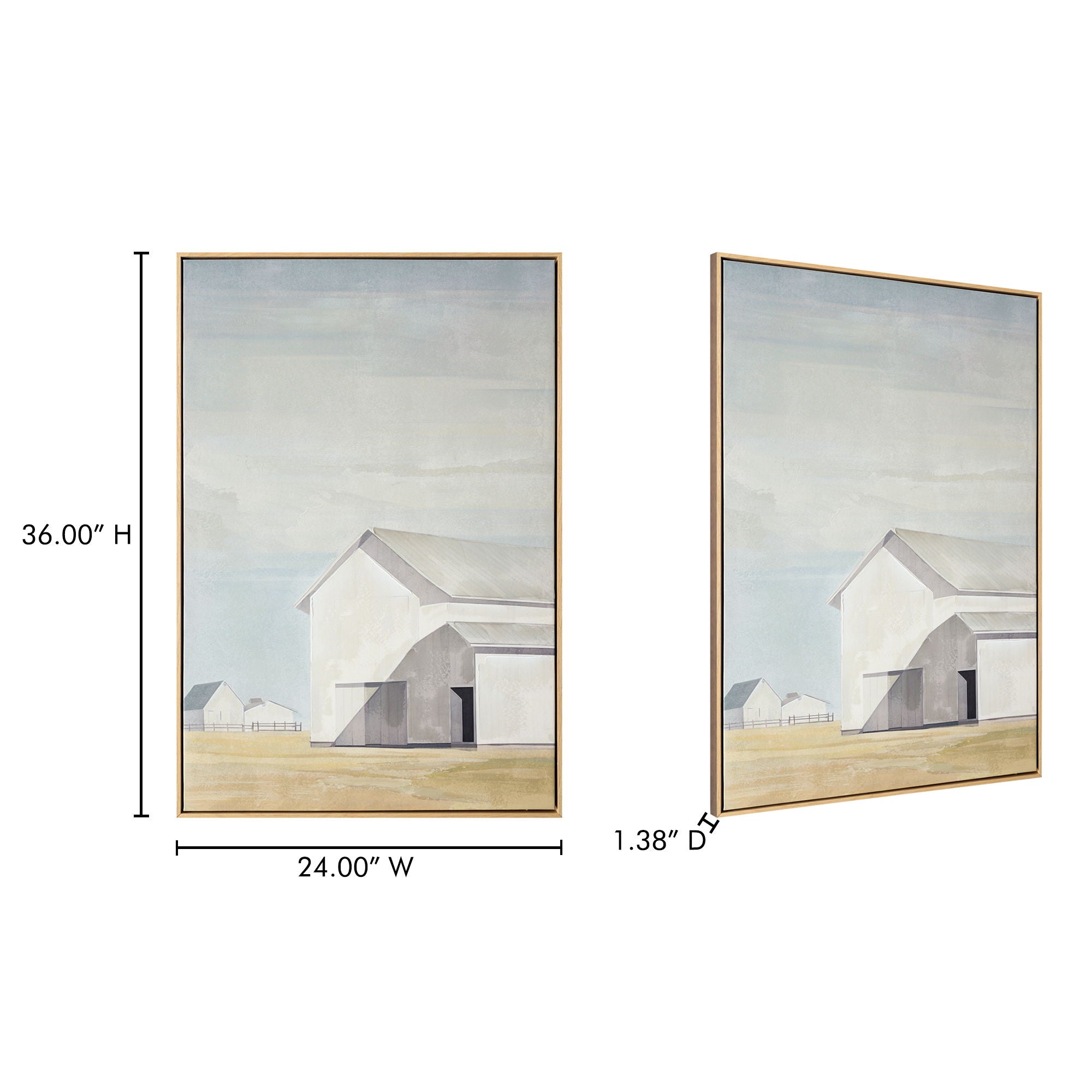 Gable - Framed Painting - Light Blue