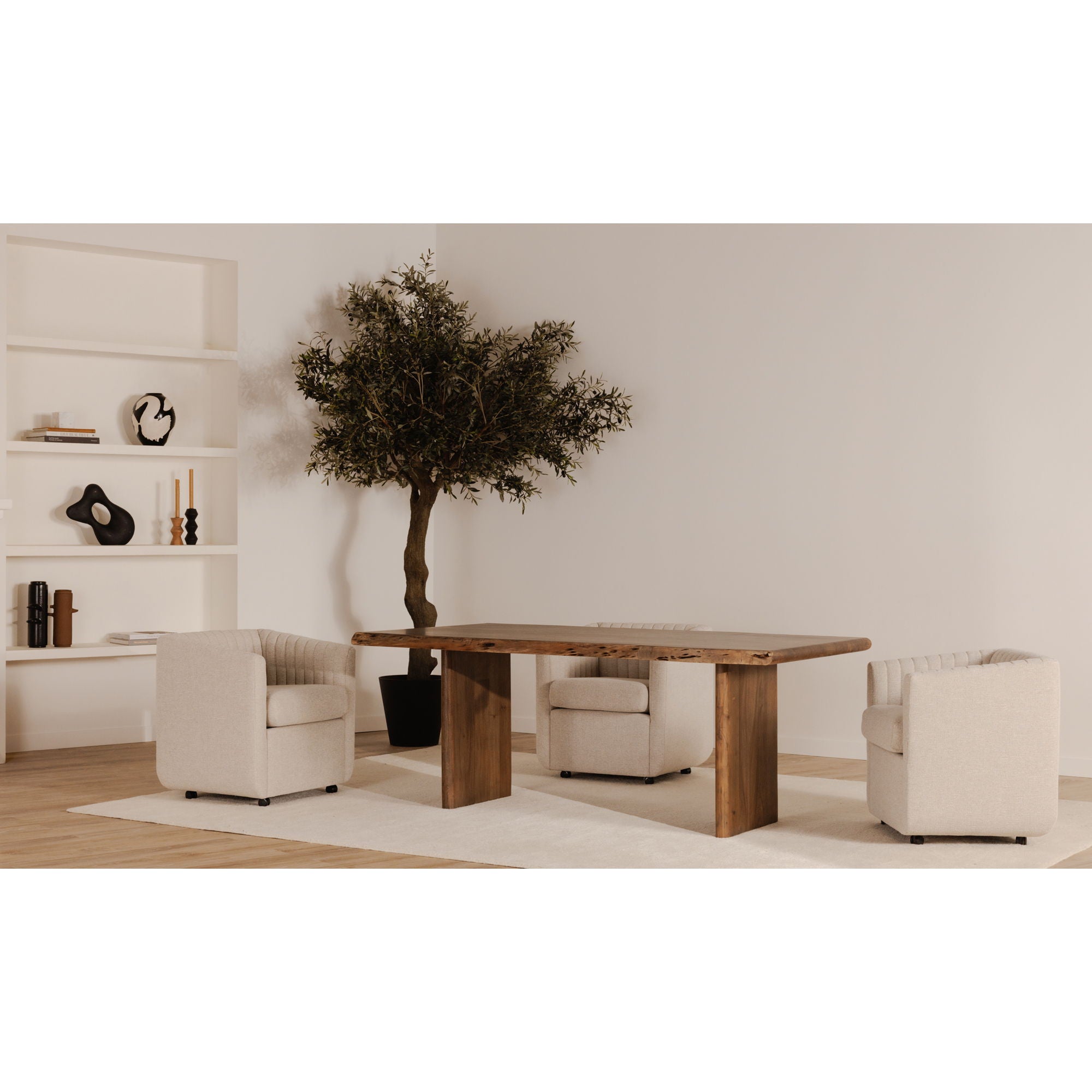 Lila - Large Dining Table - Brown