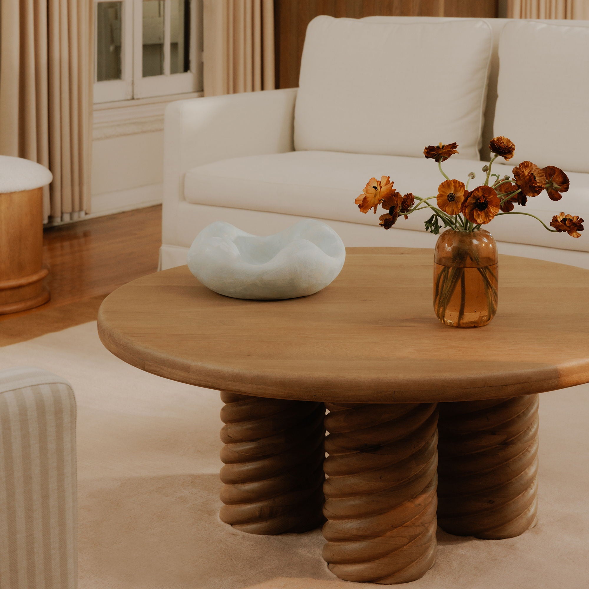 Treccia - Round Coffee Table - Oak