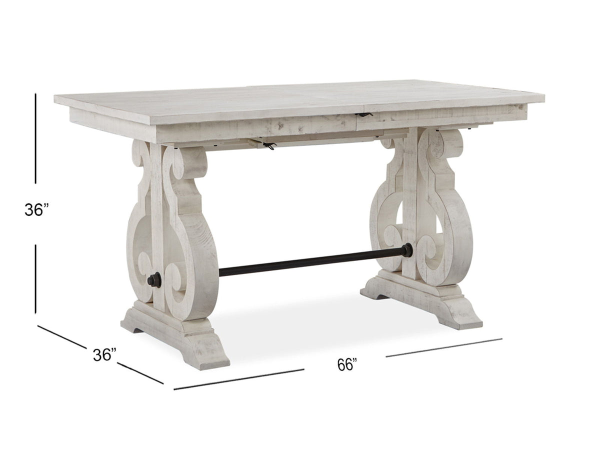 Bronwyn - Rectangular Counter Dining Table - Alabaster