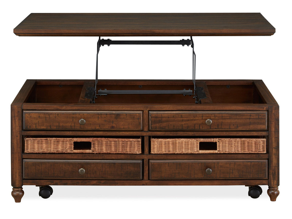 Cottage Lane - Wood Rectangular Lift-top Cocktail Table - Coffee