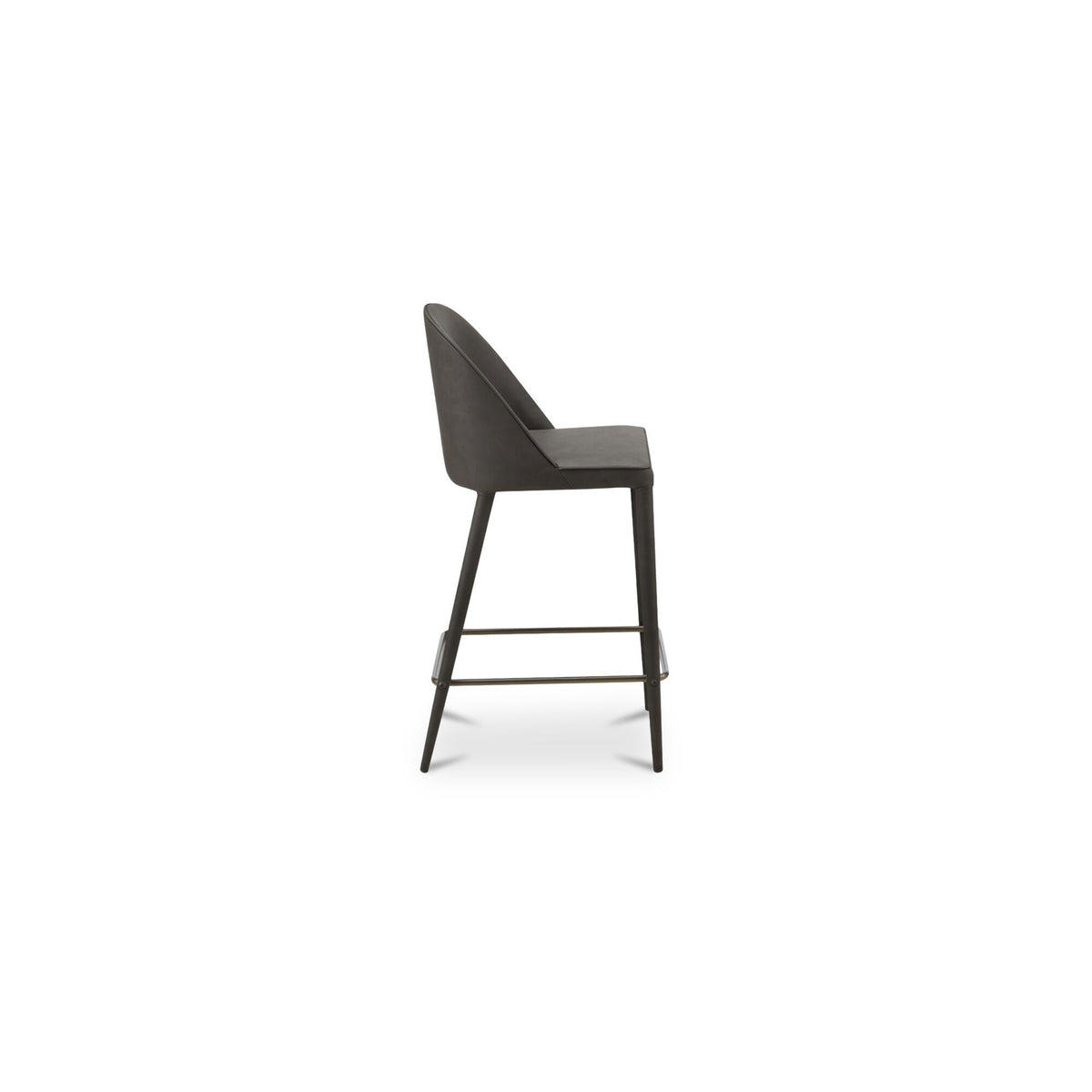Burton - Counter Stool Vegan Leather - Gray / Blue