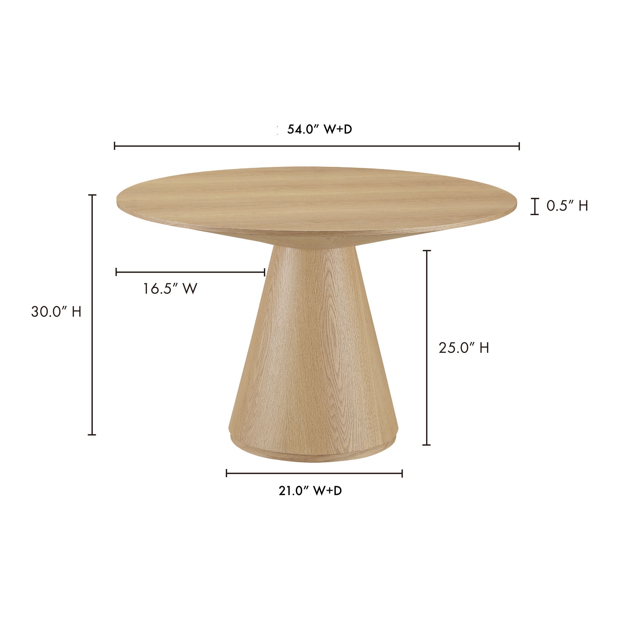 Otago - 54" Round Dining Table - Natural