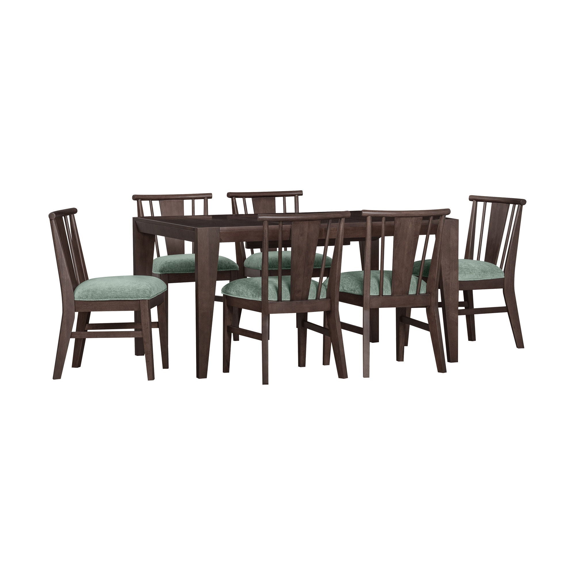 West End - Spindle Chair With Sage Green Seat
