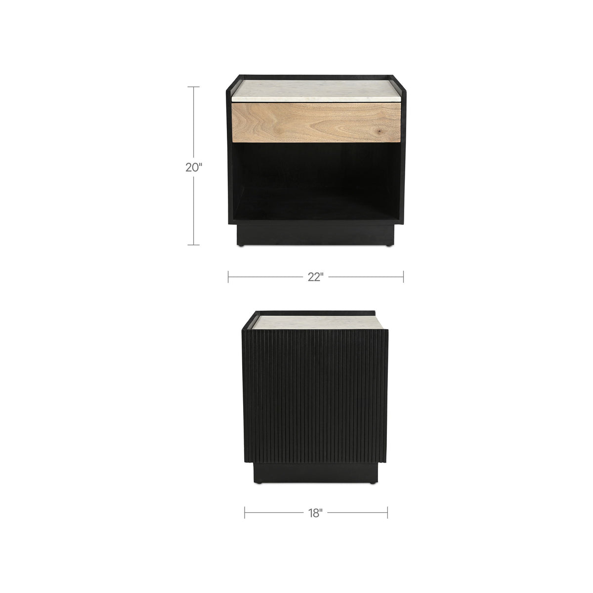 Carter - Nightstand - Black