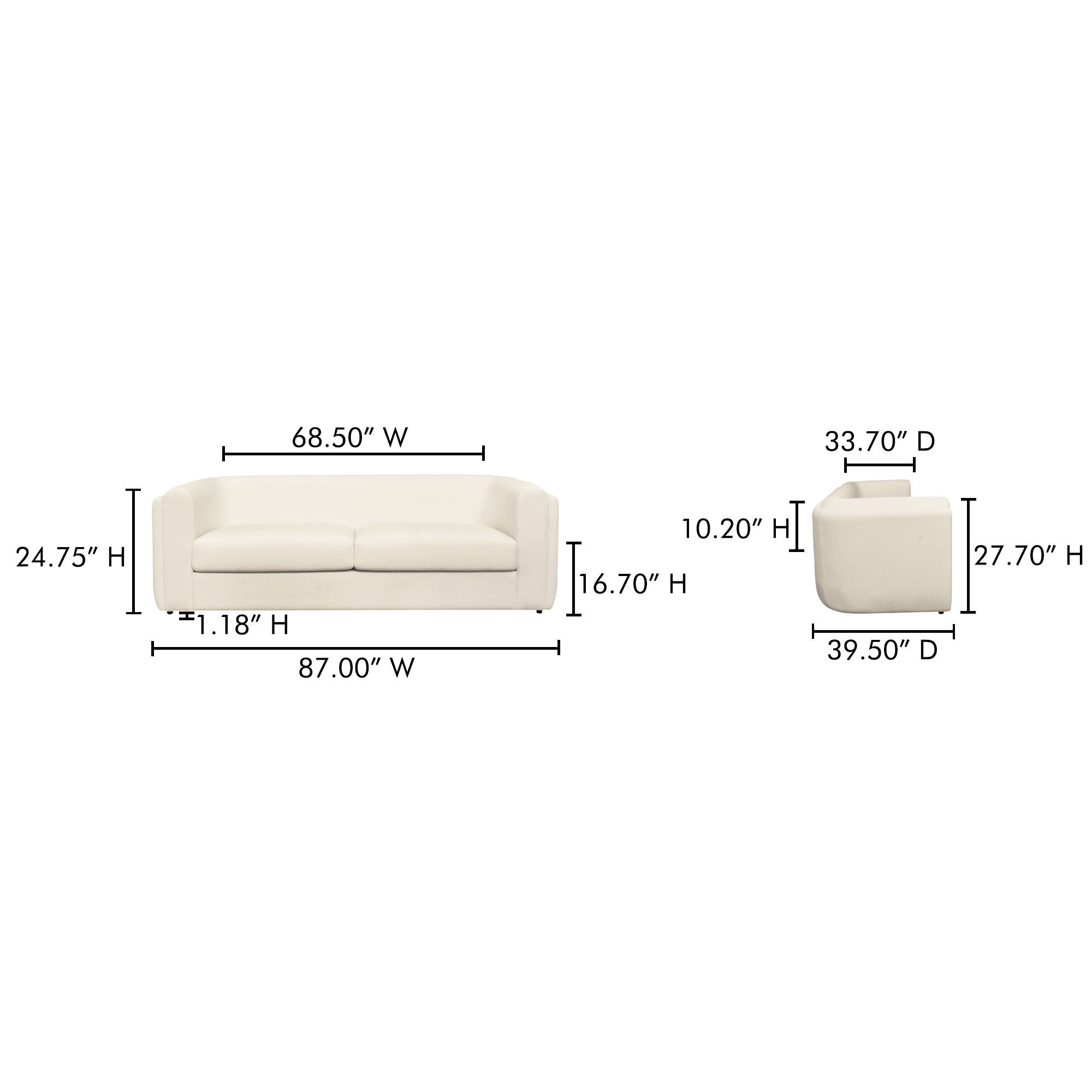 Alora - Sofa - White