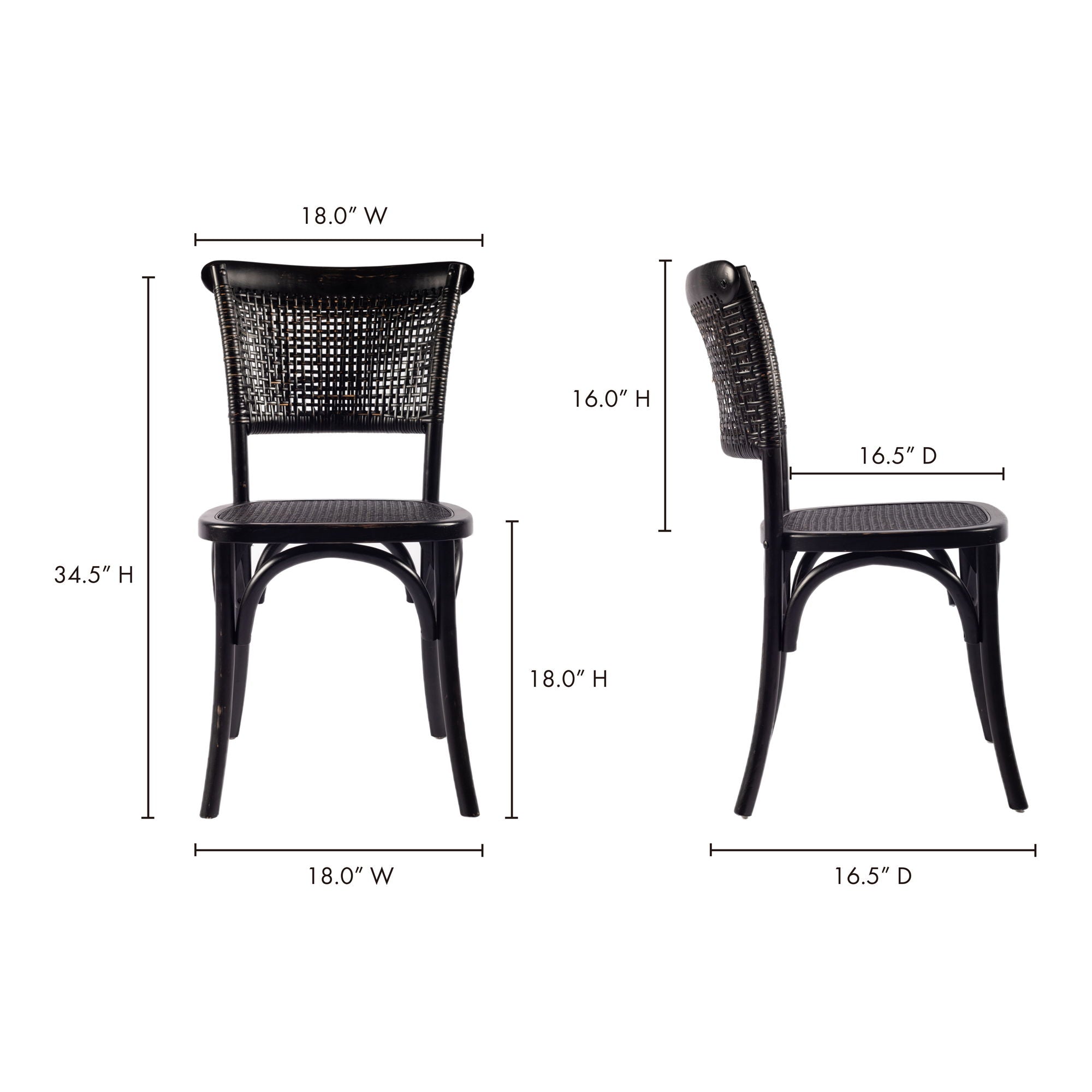 Churchill - Dining Chair (Set of 2) - Antique Black