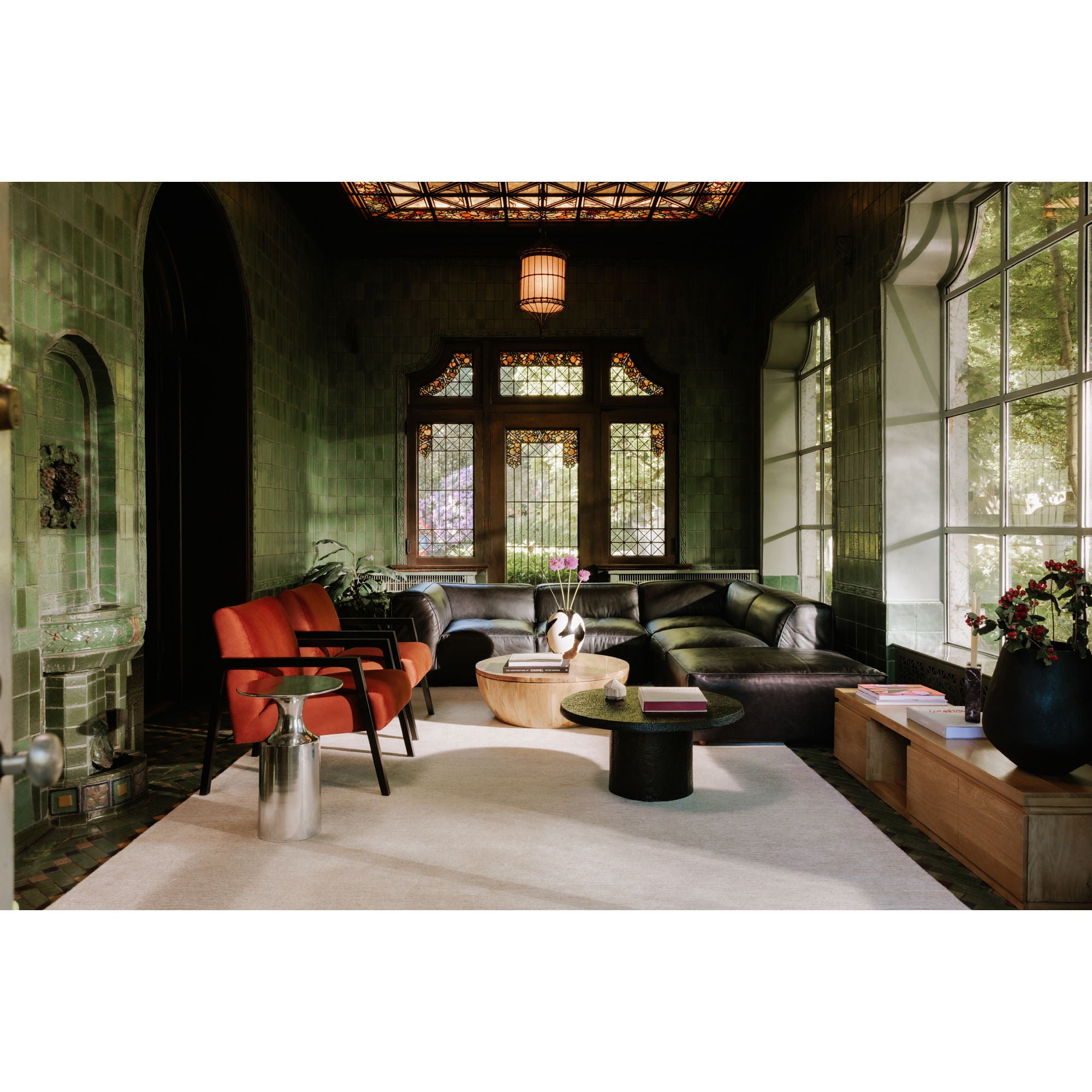Form - Dream Modular Leather Sectional - Vantage Black