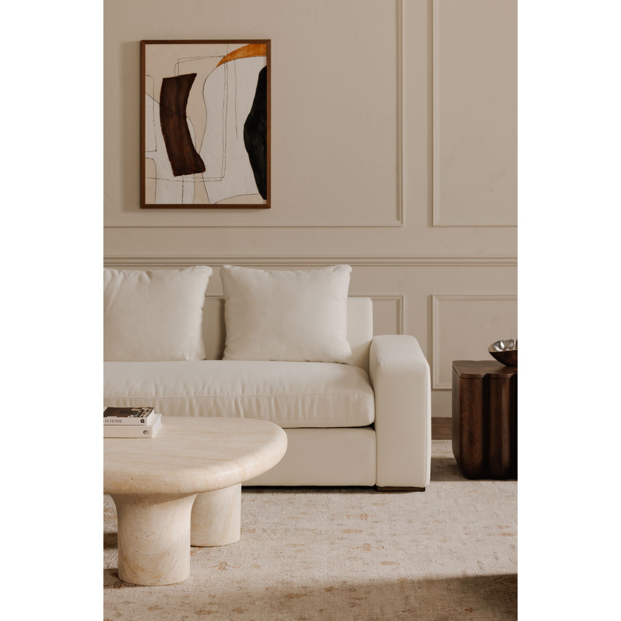 Voyager - Framed Painting - White