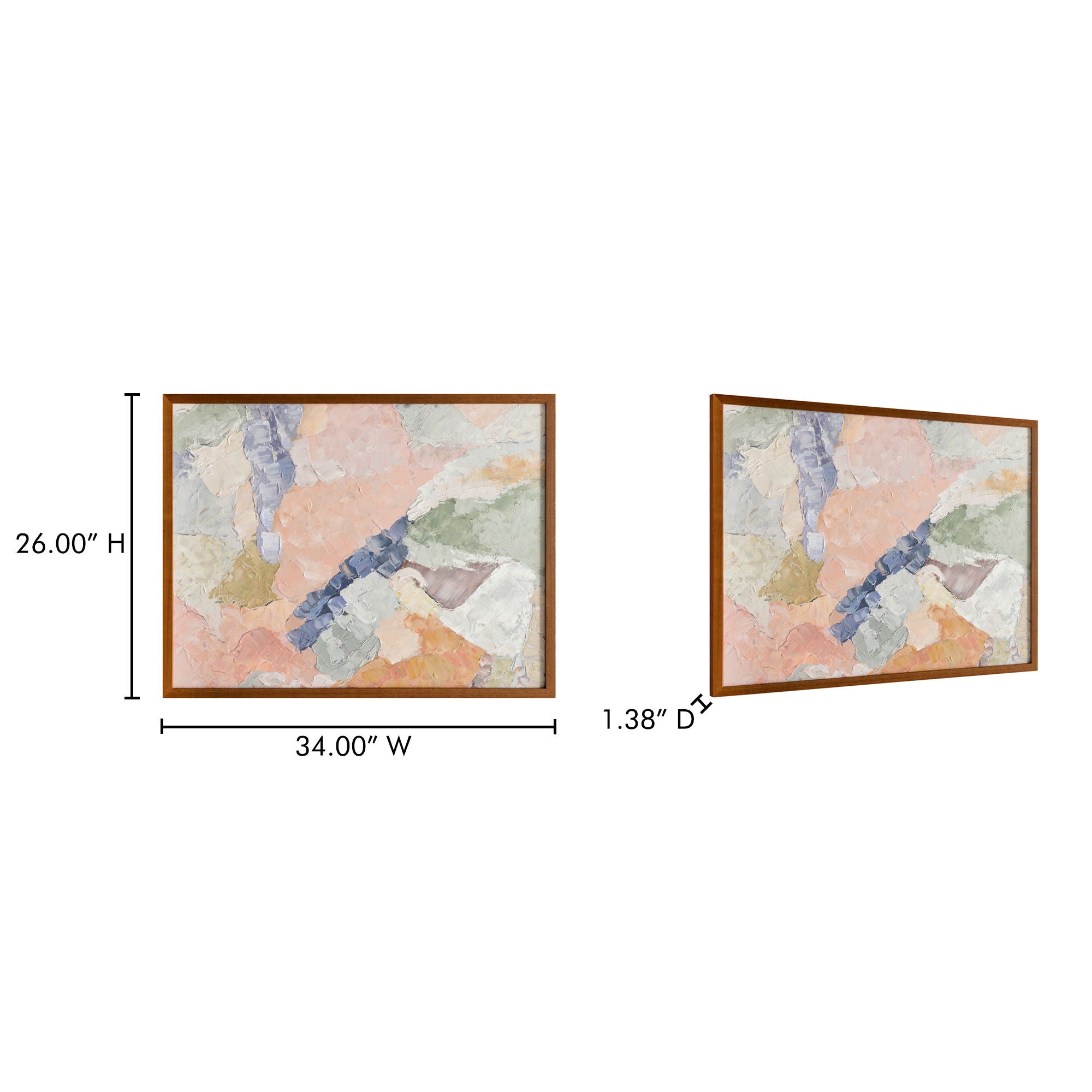 Esti - Framed Painting - Pink