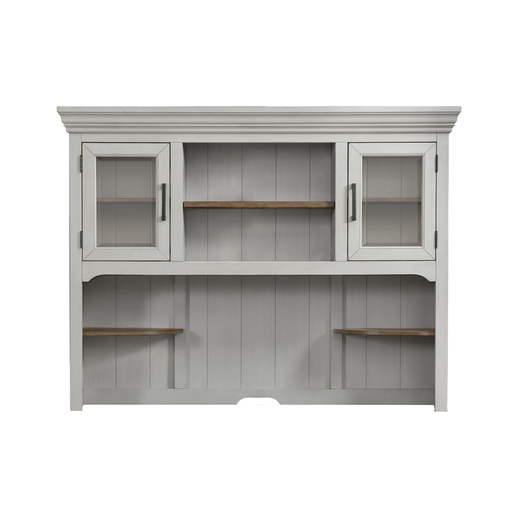 Drake - Credenza Hutch - Rustic White / French Oak
