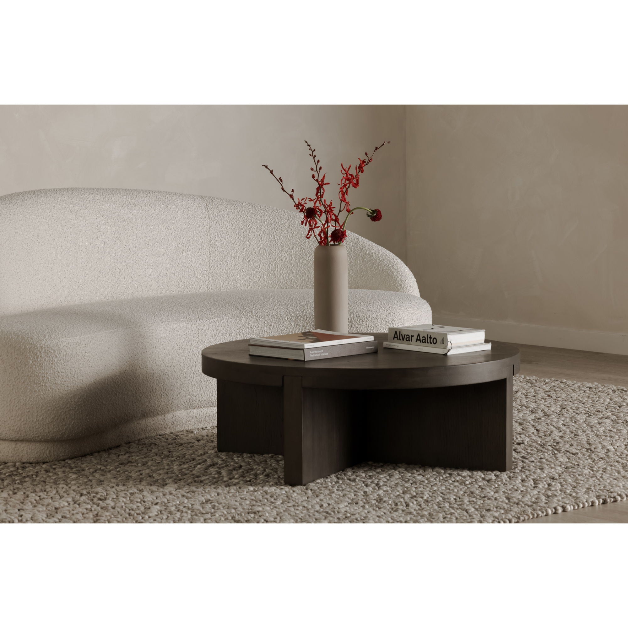 Folke - Round Coffee Table - Dark Gray