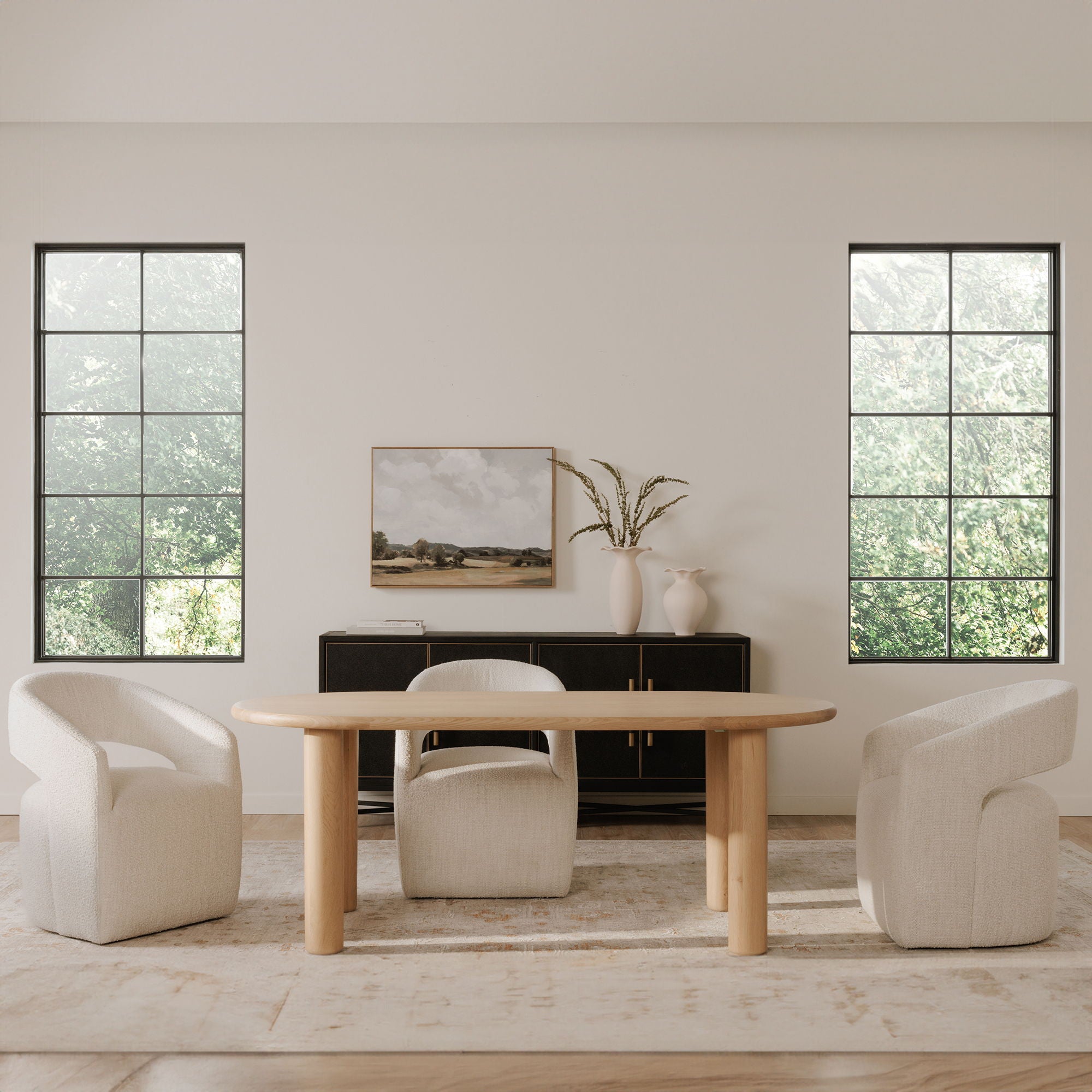 Milo - Small Oak Dining Table - Natural Solid