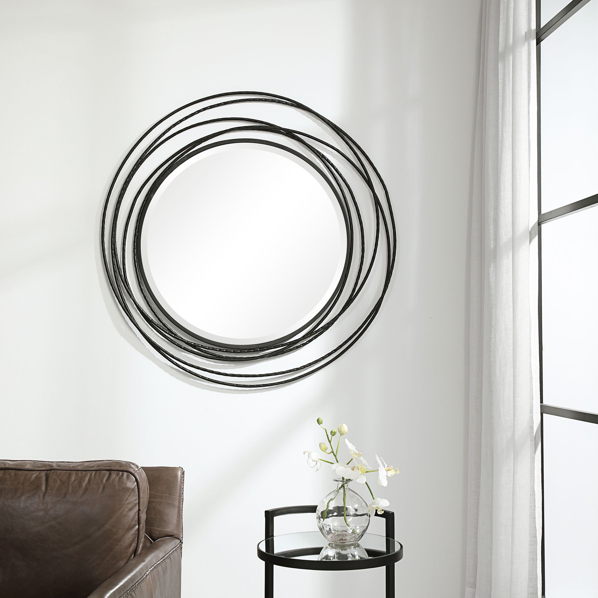 Whirlwind - Round Mirror