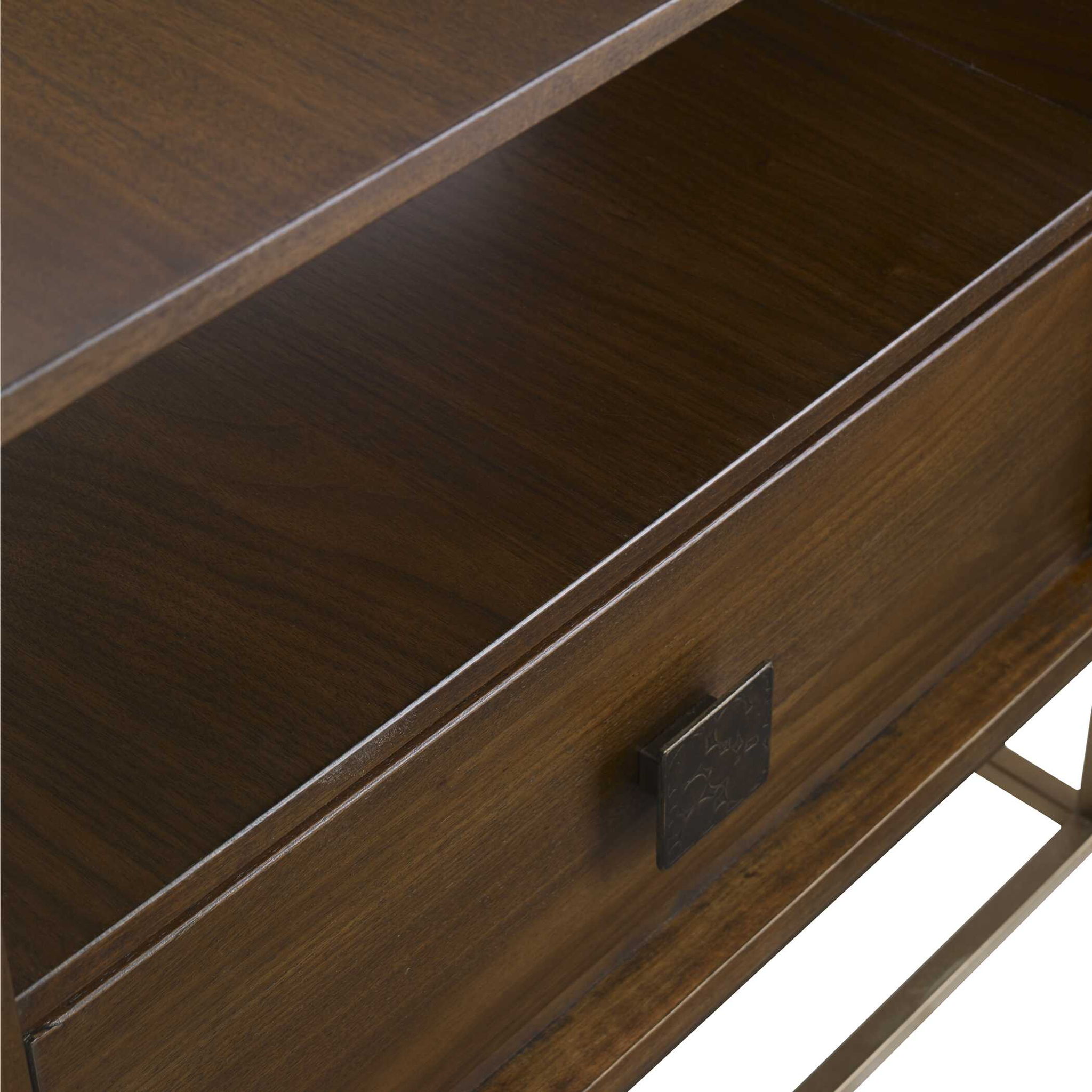 Bexley - Walnut Side Table - Dark Brown