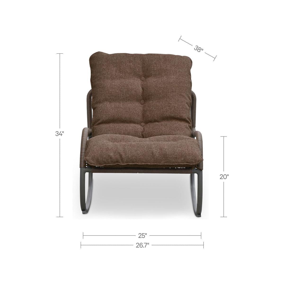 Lyra - Rocker Chair - Dark Brown