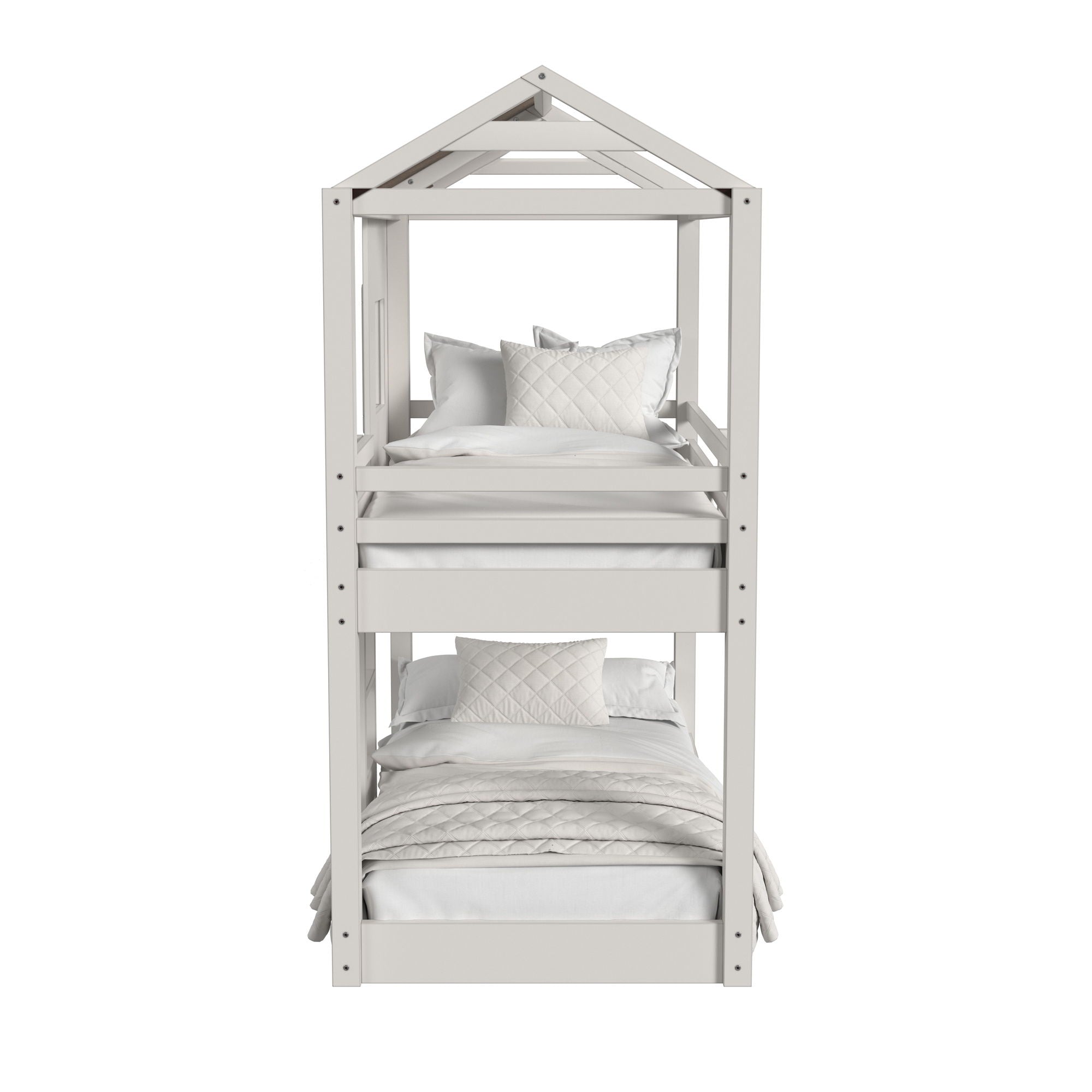 Lodge - Complete Loft Bunk Bed - Cookies / Cream