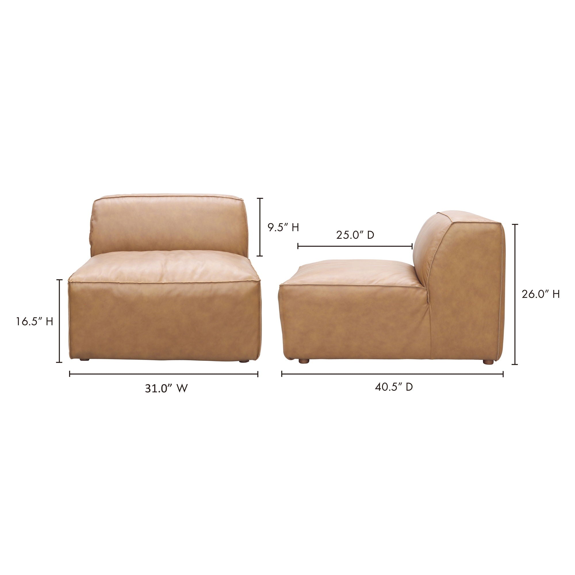 Form - Leather Slipper Chair - Sonoran Tan
