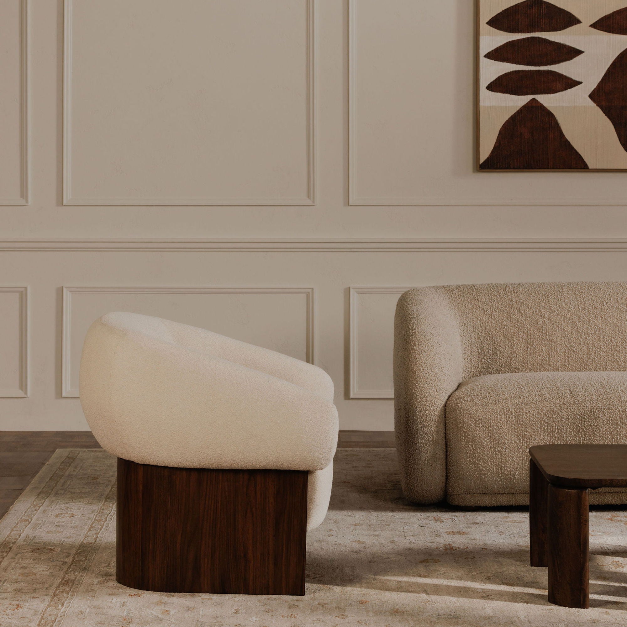 Otto - Accent Chair - Flecked Cream