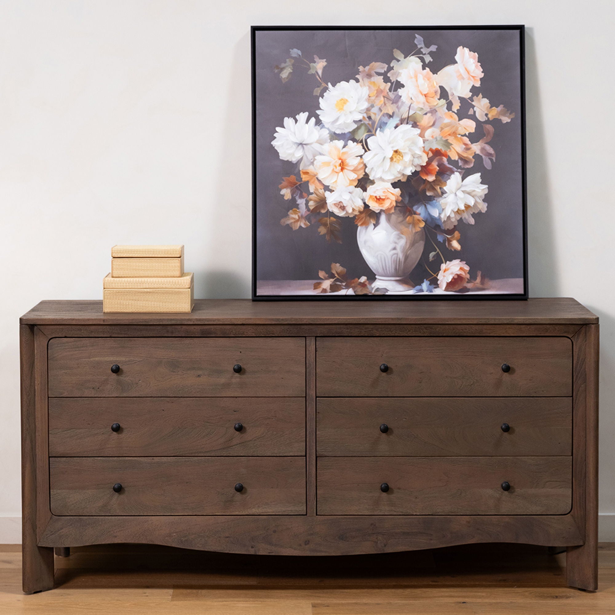 Mabel - 6 Drawer Dresser - Dark Brown