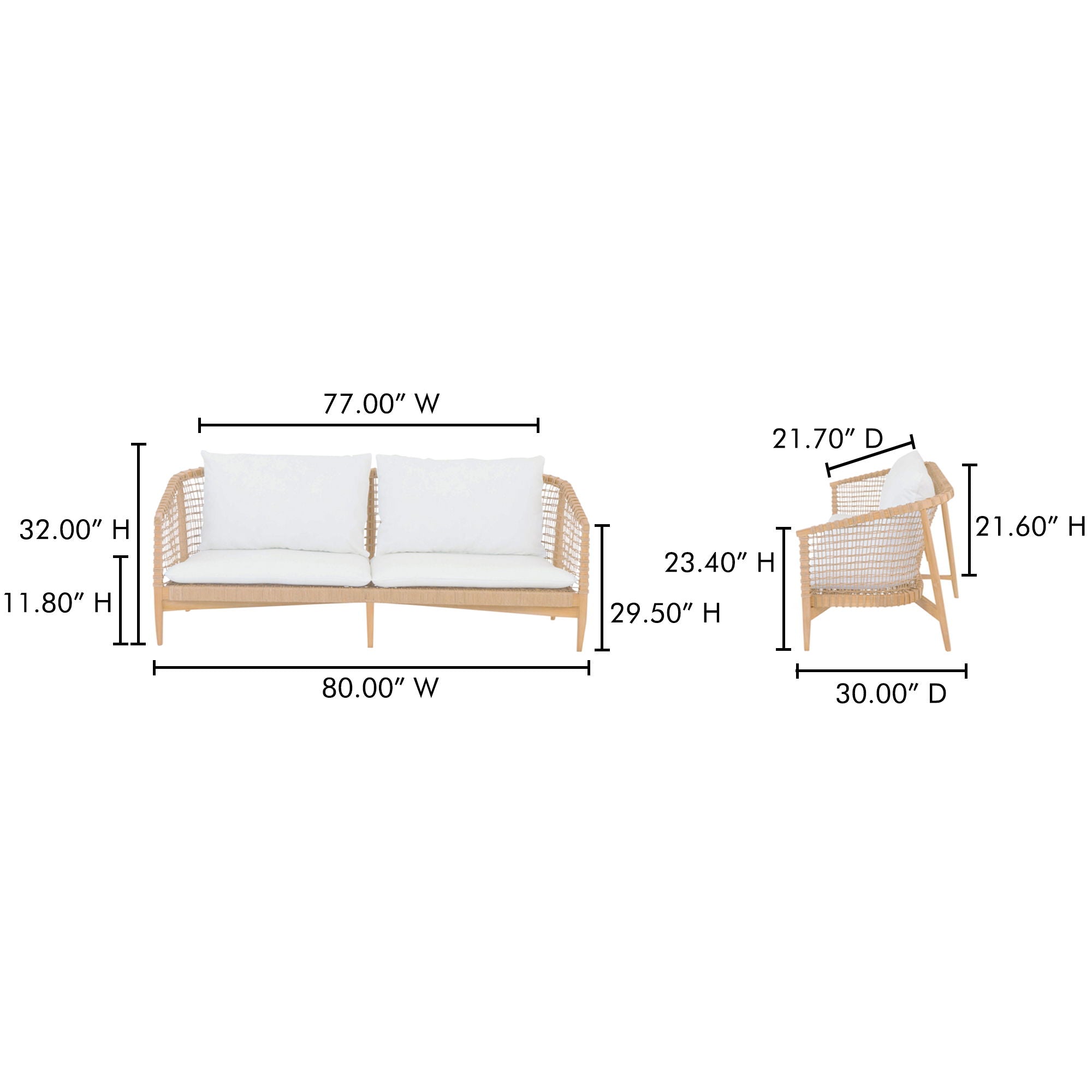 Kuna - Outdoor Sofa - White