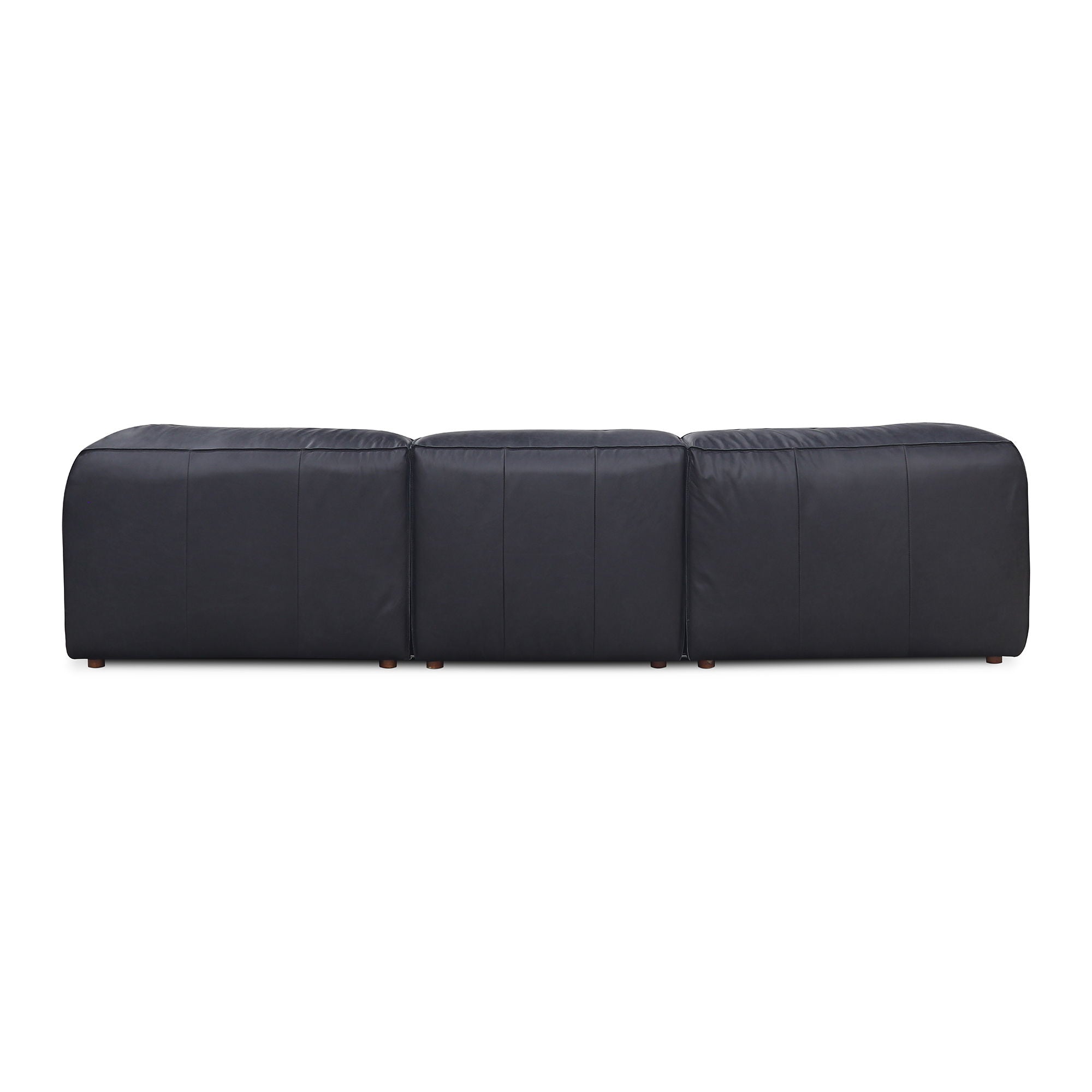 Form - Classic L Modular Leather Sectional - Vantage Black