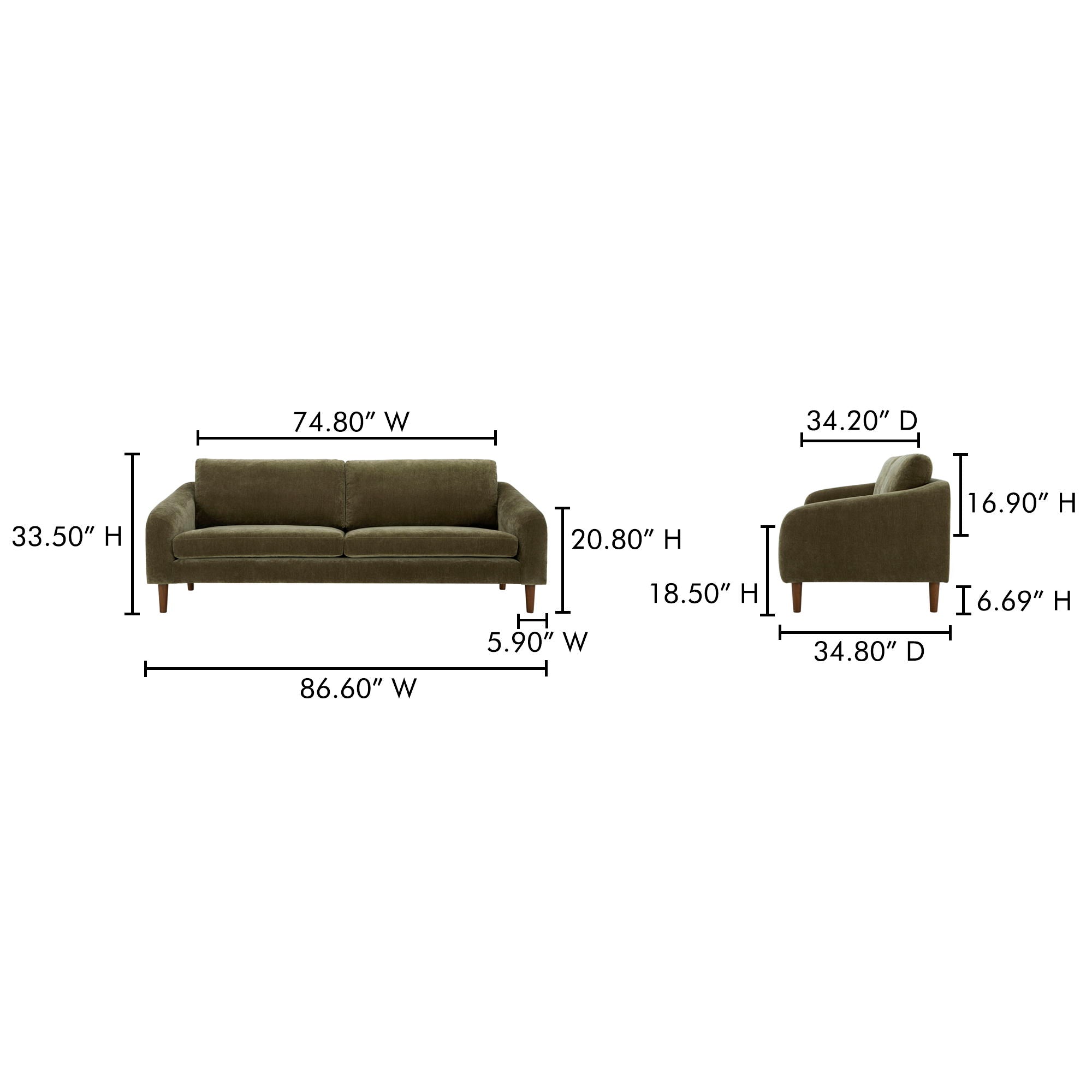 Quinn - Sofa Cedar - Green