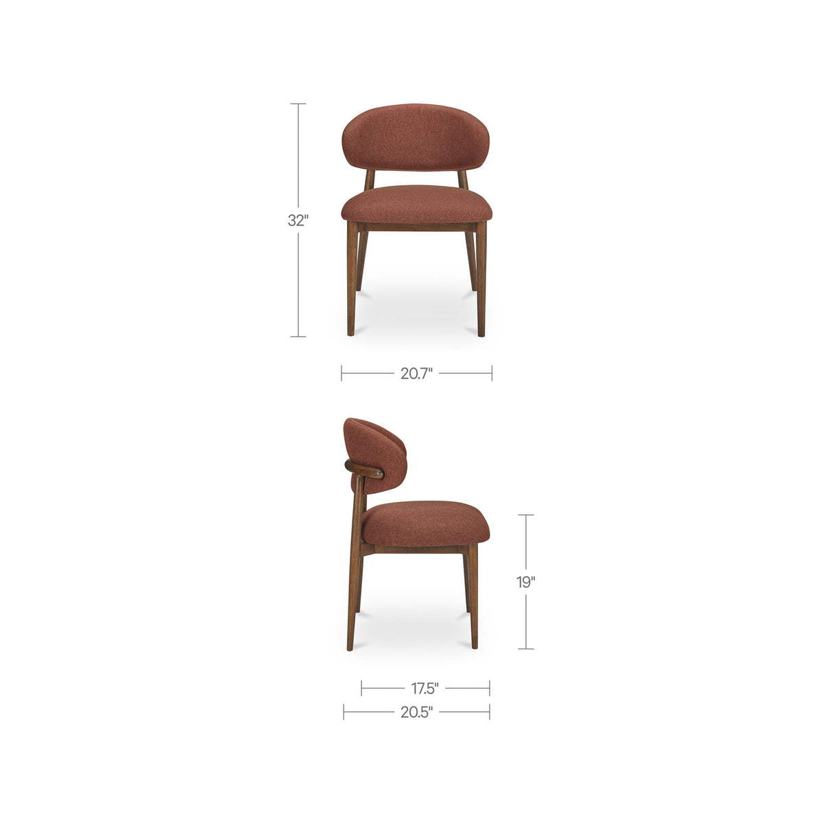 Ellie - Dining Chair - Rust