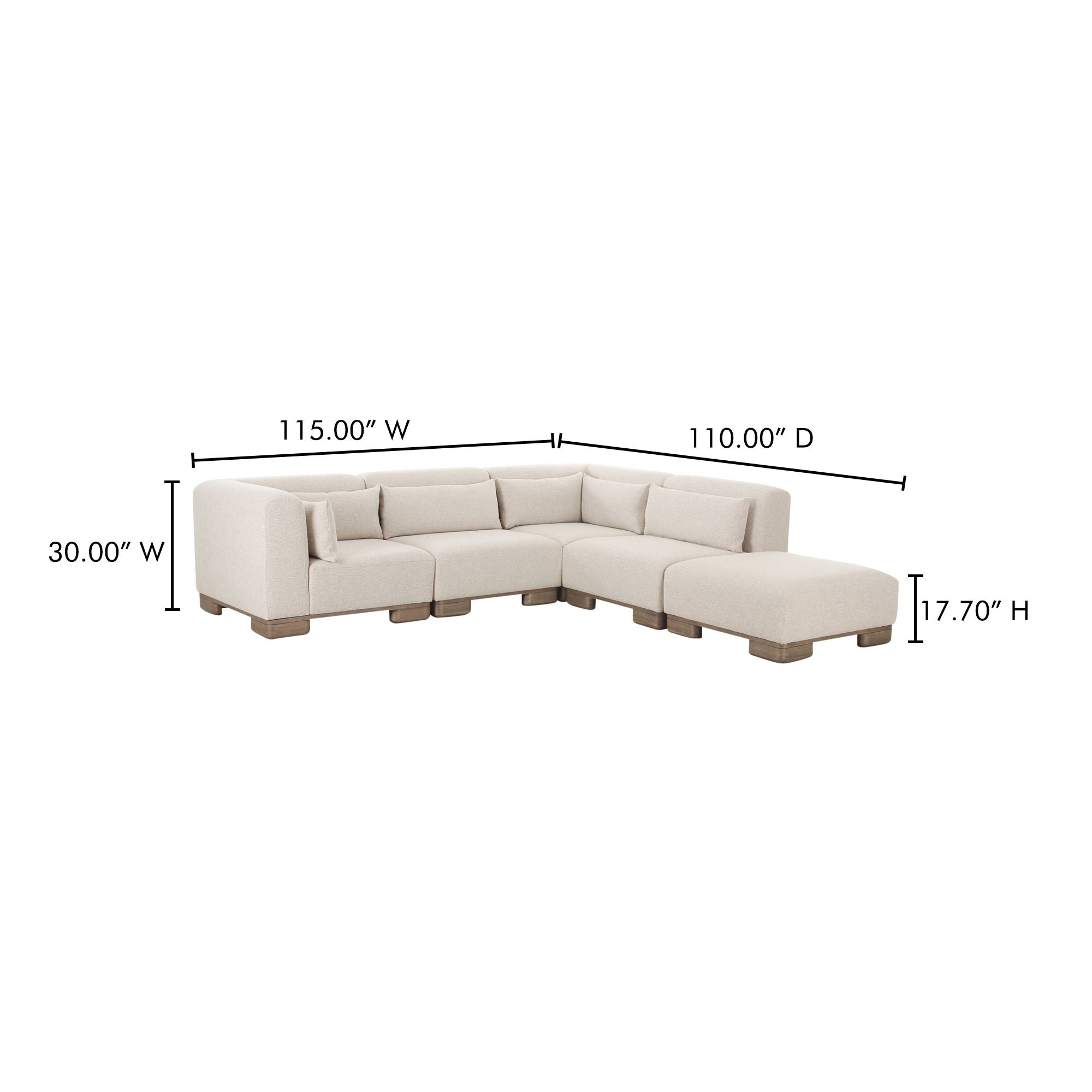 June - Dream Modular Sectional - Oatmeal