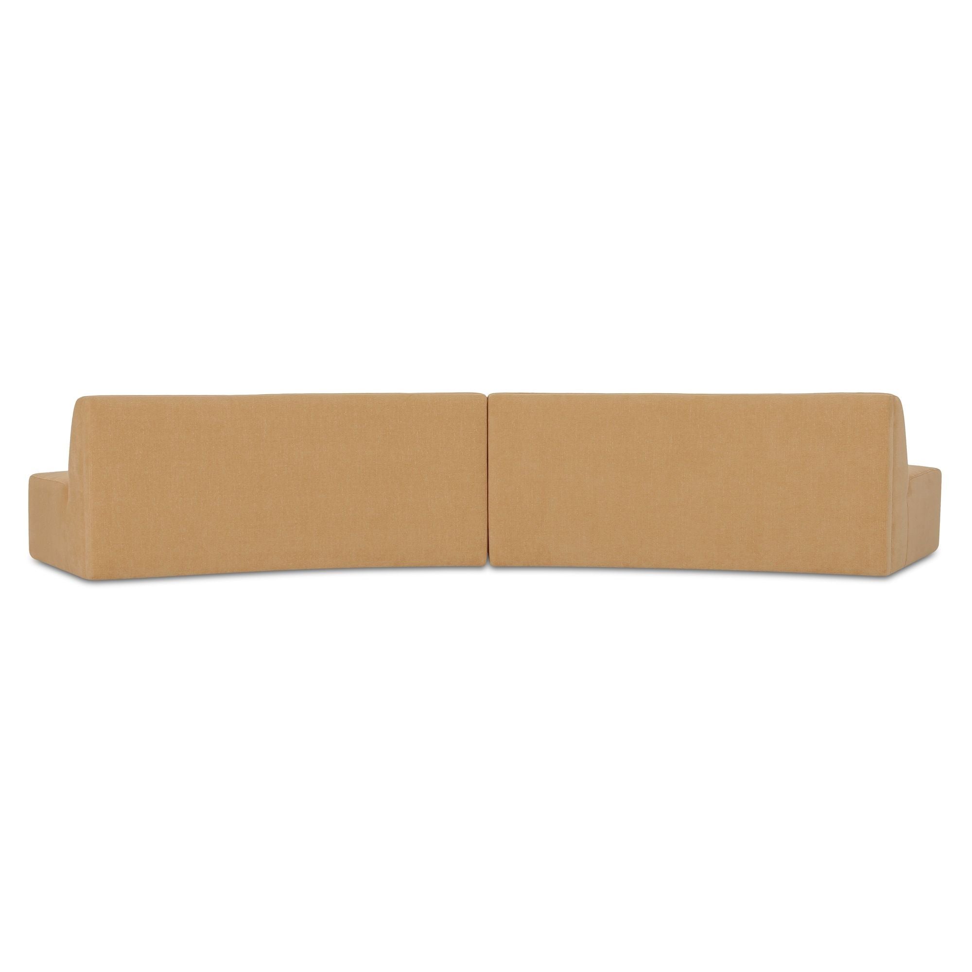 Naomi - 2 Piece Convex Modular Sectional - Golden Yellow