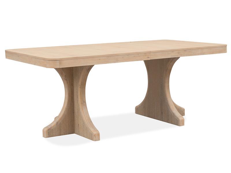 Somerset - Trestle Dining Table - Butternut and Omari Natural