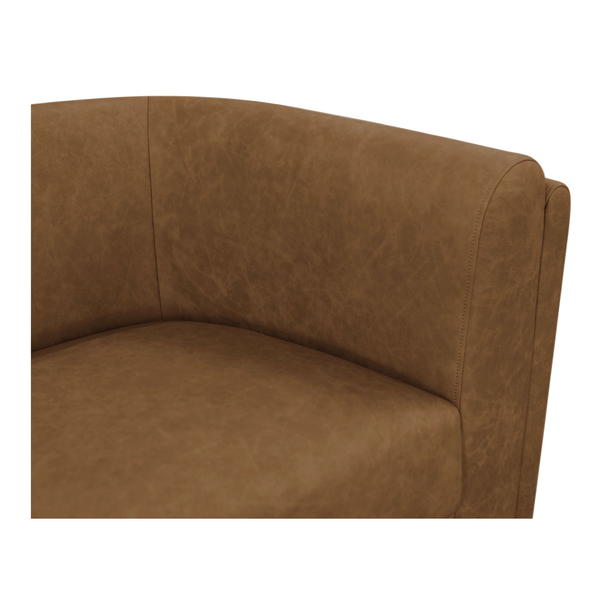 Alora - Leather Sofa - Tan