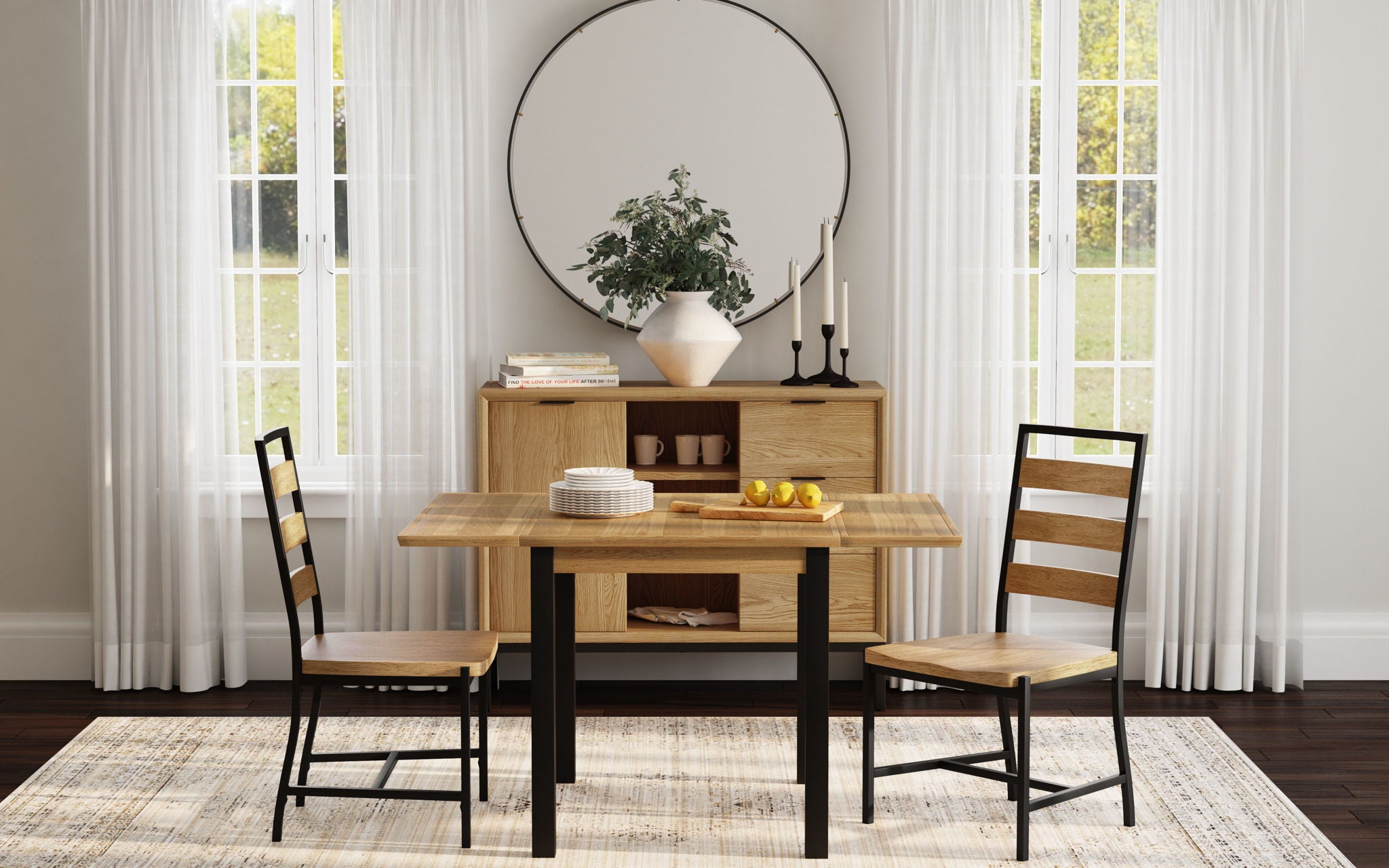 Newport - Drop Leaf Table - Natural Oak