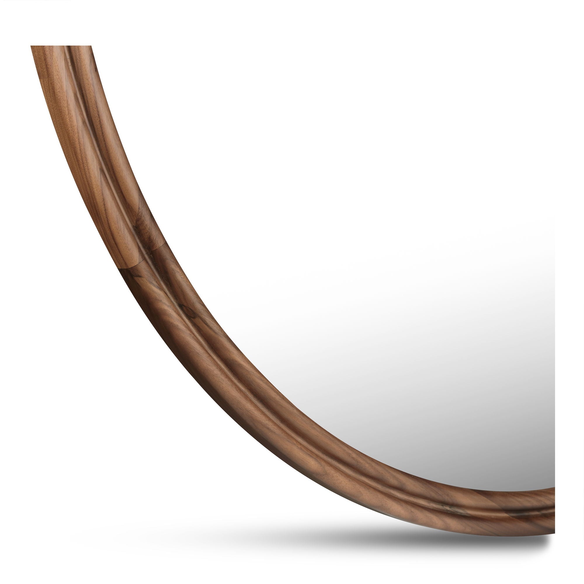 Alcott - Round Accent Mirror Large - Dark Brown