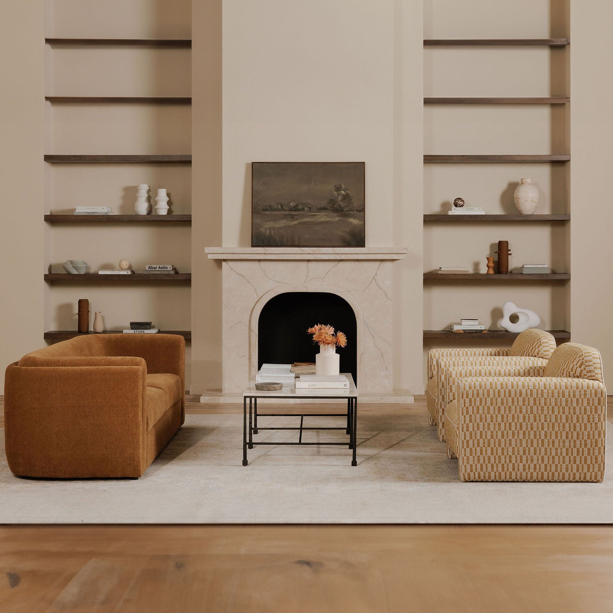 River - Coffee Table - Botticino Beige