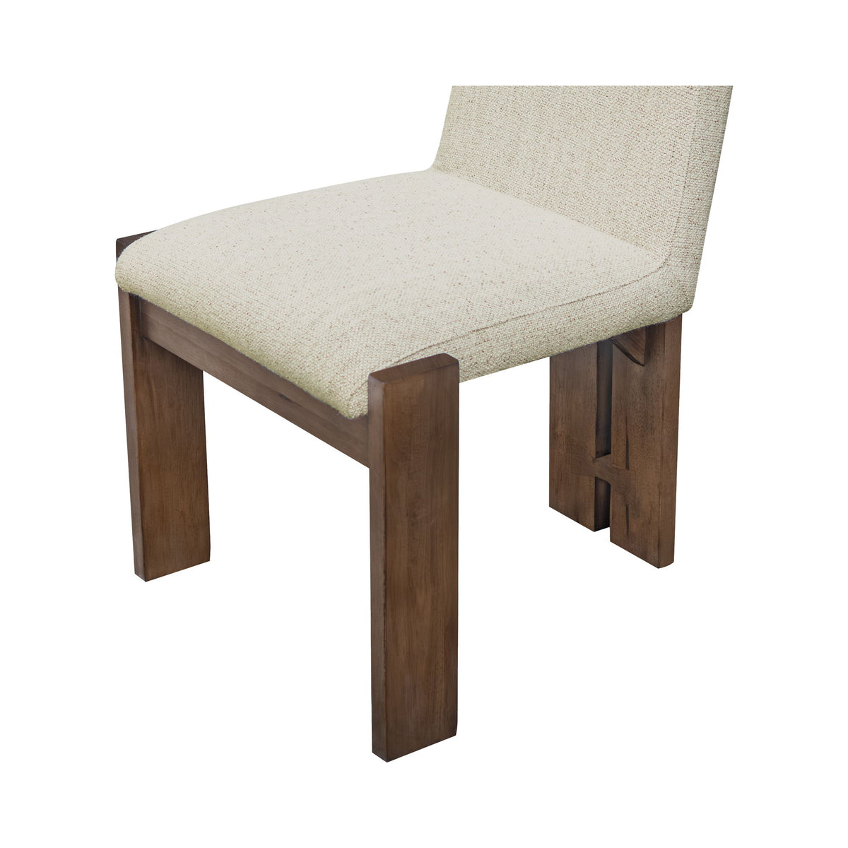 Mia - Dining Chair (Set of 2) - Beige / Dark Brown