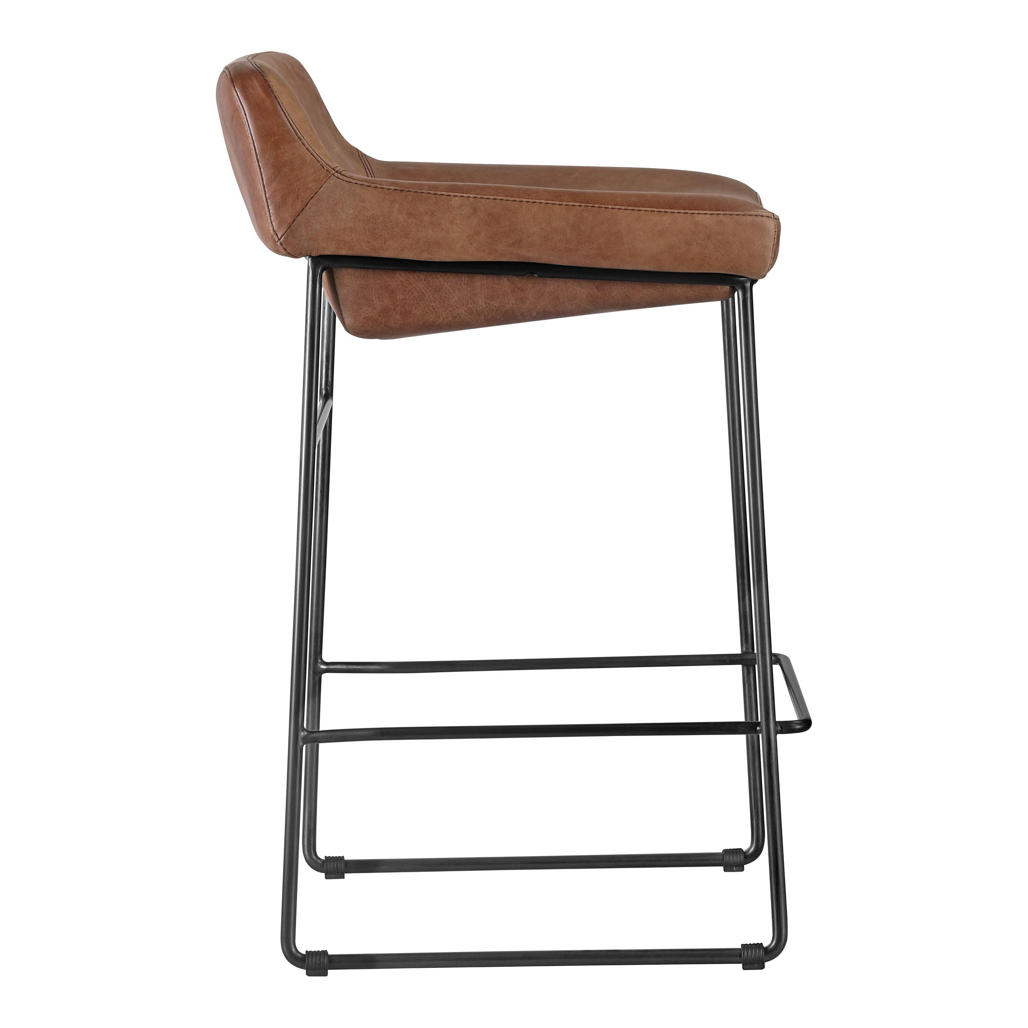 Starlet - Counter Stool Open Road Leather (Set of 2) - Brown