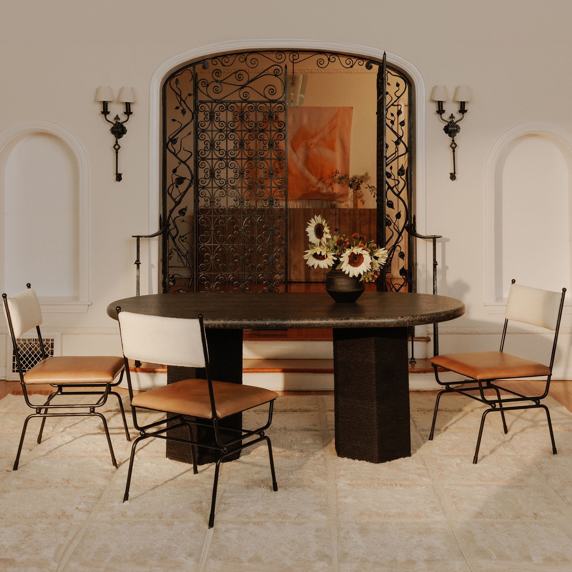 Posta - Dining Chair - Brown / Beige