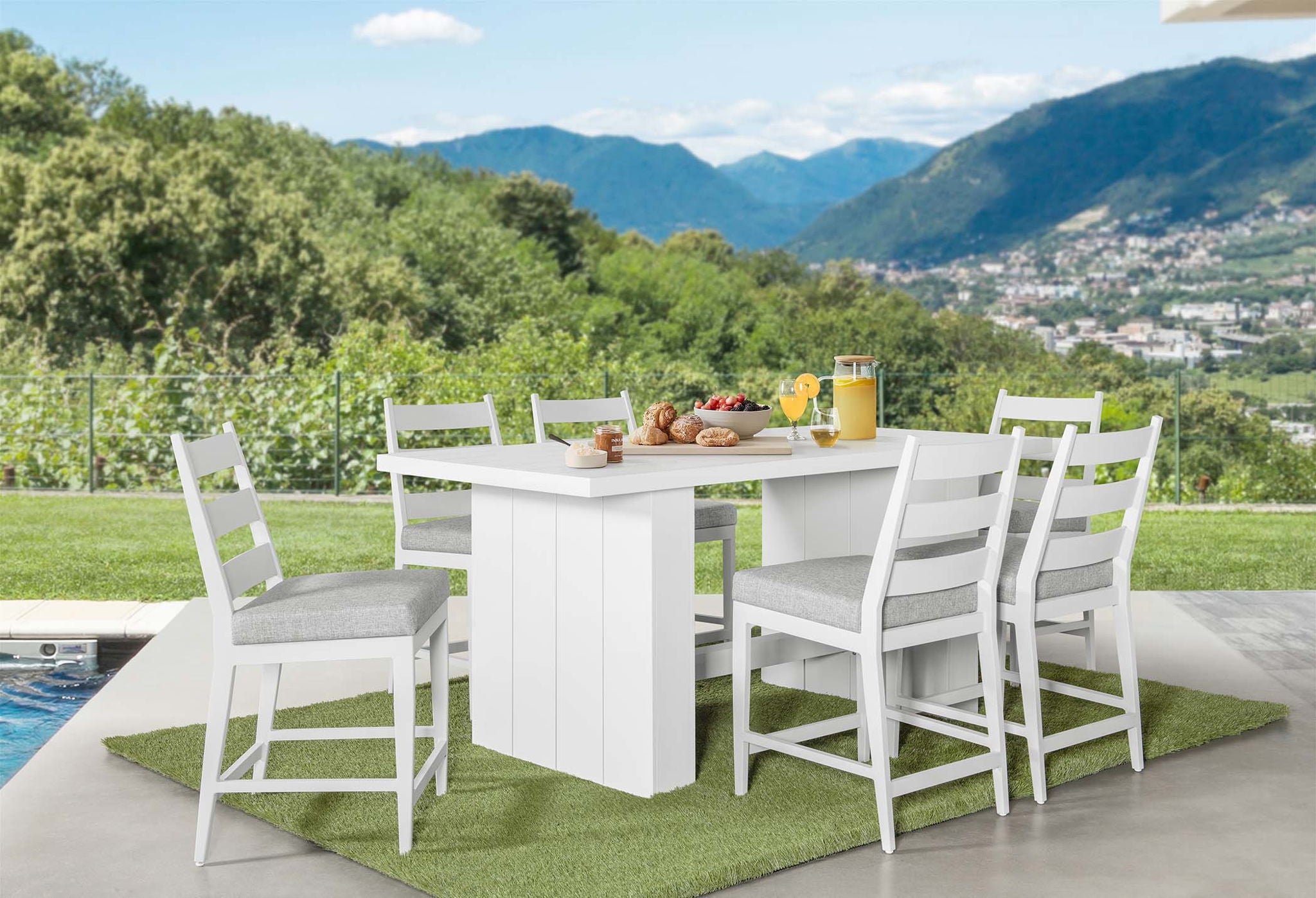 Nash - Outdoor Dining Counter Table - Buff