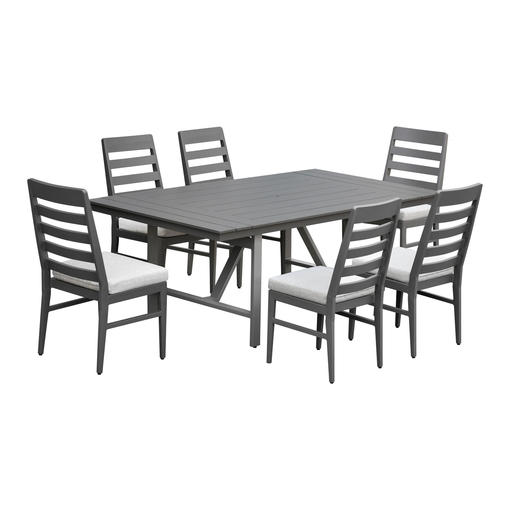 Navarro - Outdoor Dining Ladder Side Chair - Mocha