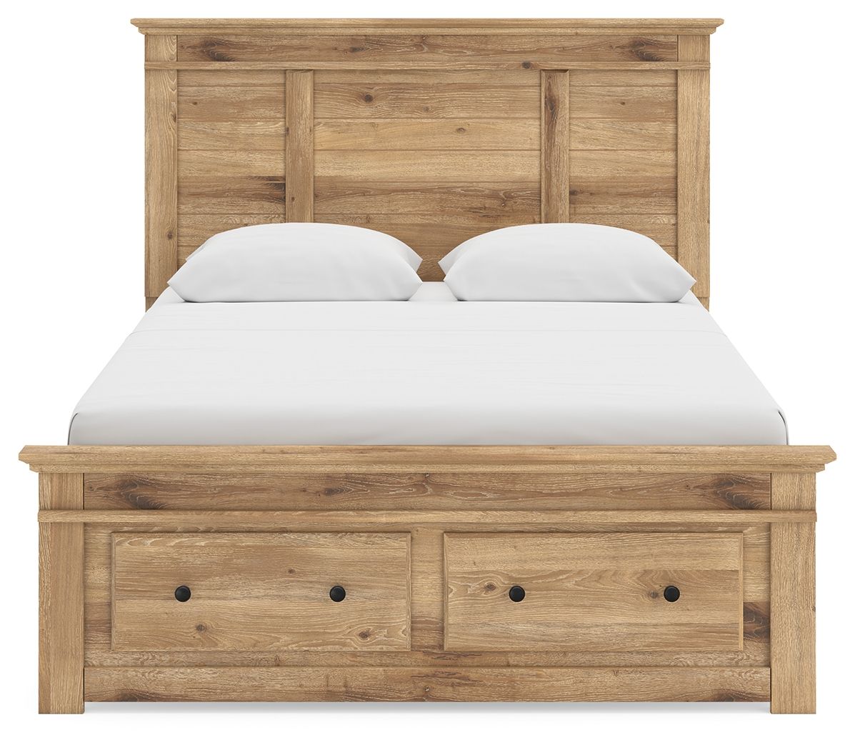 Makidern - Panel Storage Bed With Storage Footboard