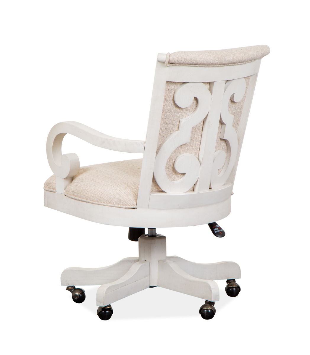 Bronwyn - Fully Upholstered Swivel Chair - Alabaster