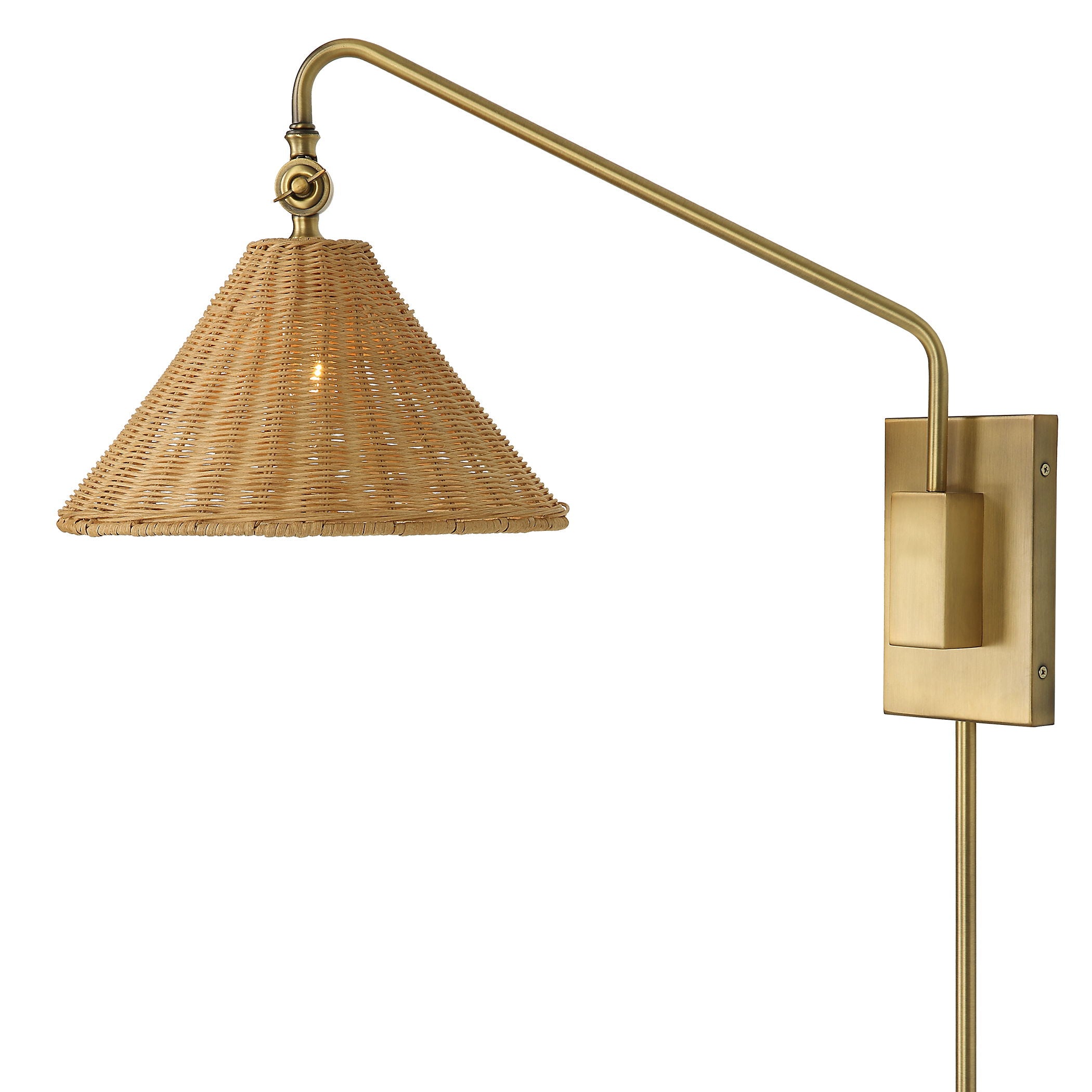 Phuvinh - 1 Light Rattan Shade Sconce - Beige