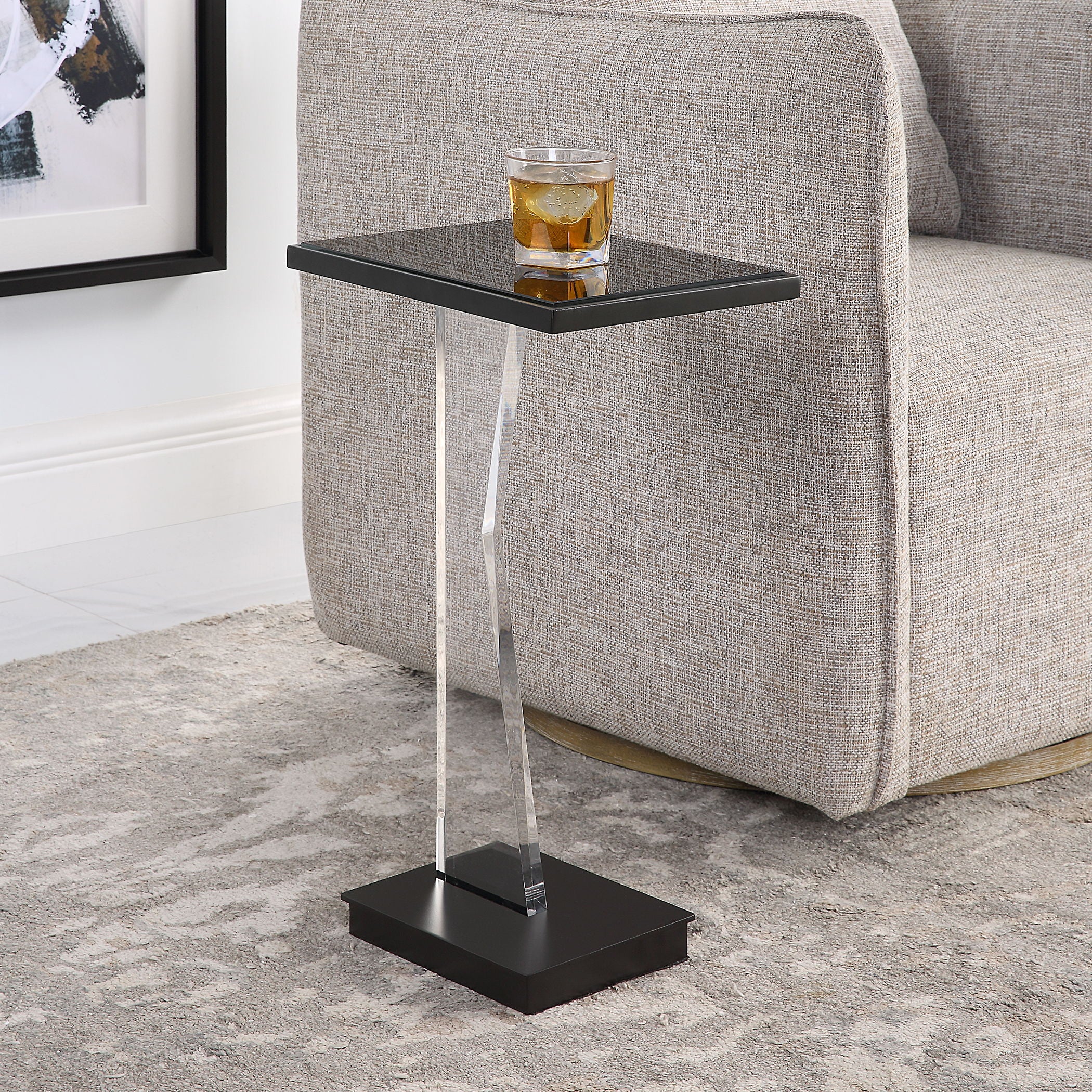 Angle - Contemporary Accent Table - Black